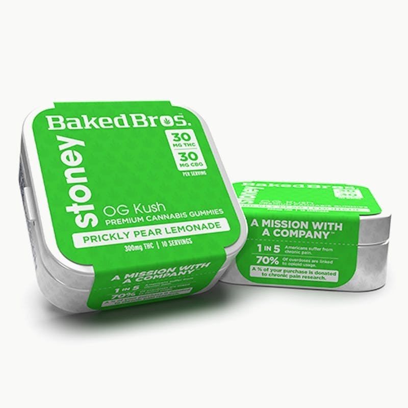 Baked Bros Stoney | Prickly Pear Lemonade Gummie 1:1 | 300mg