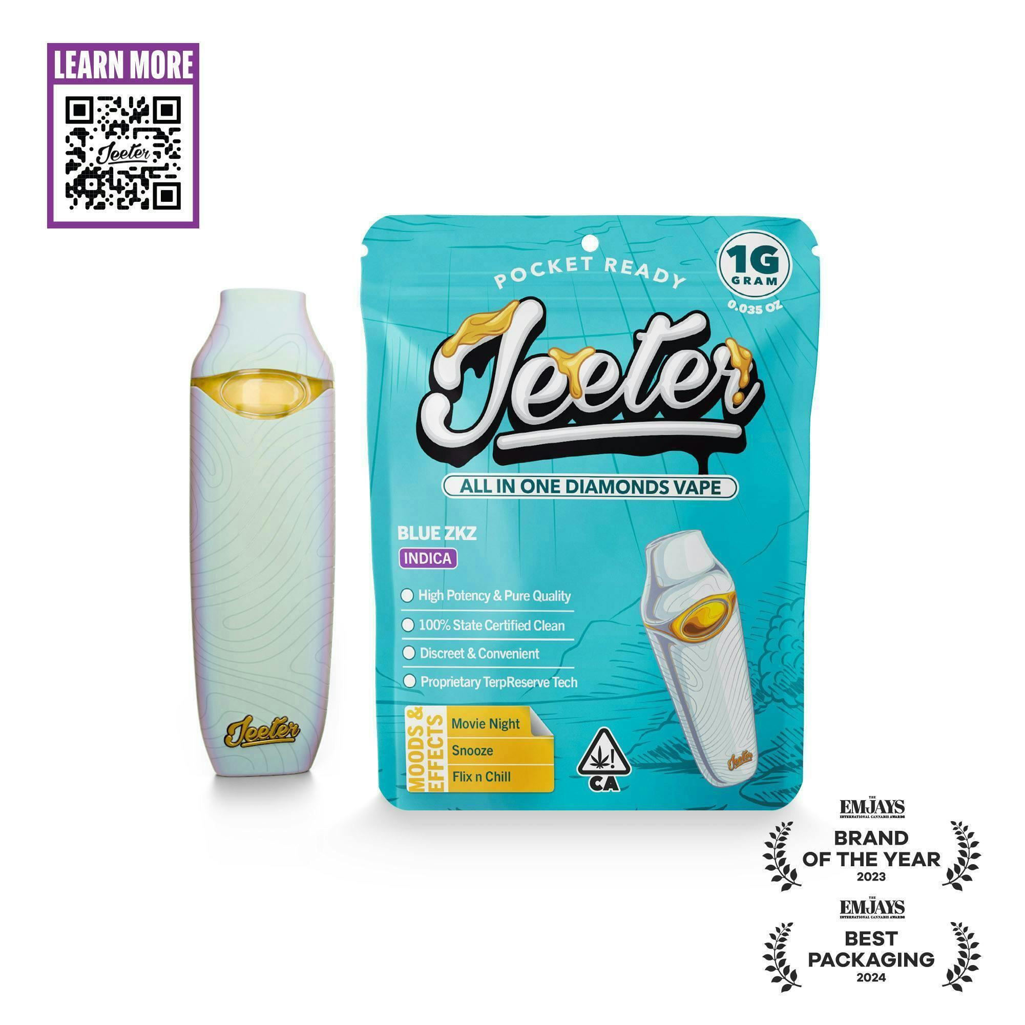 Jeeter | Blue ZKZ | Diamonds Disposable | 1g
