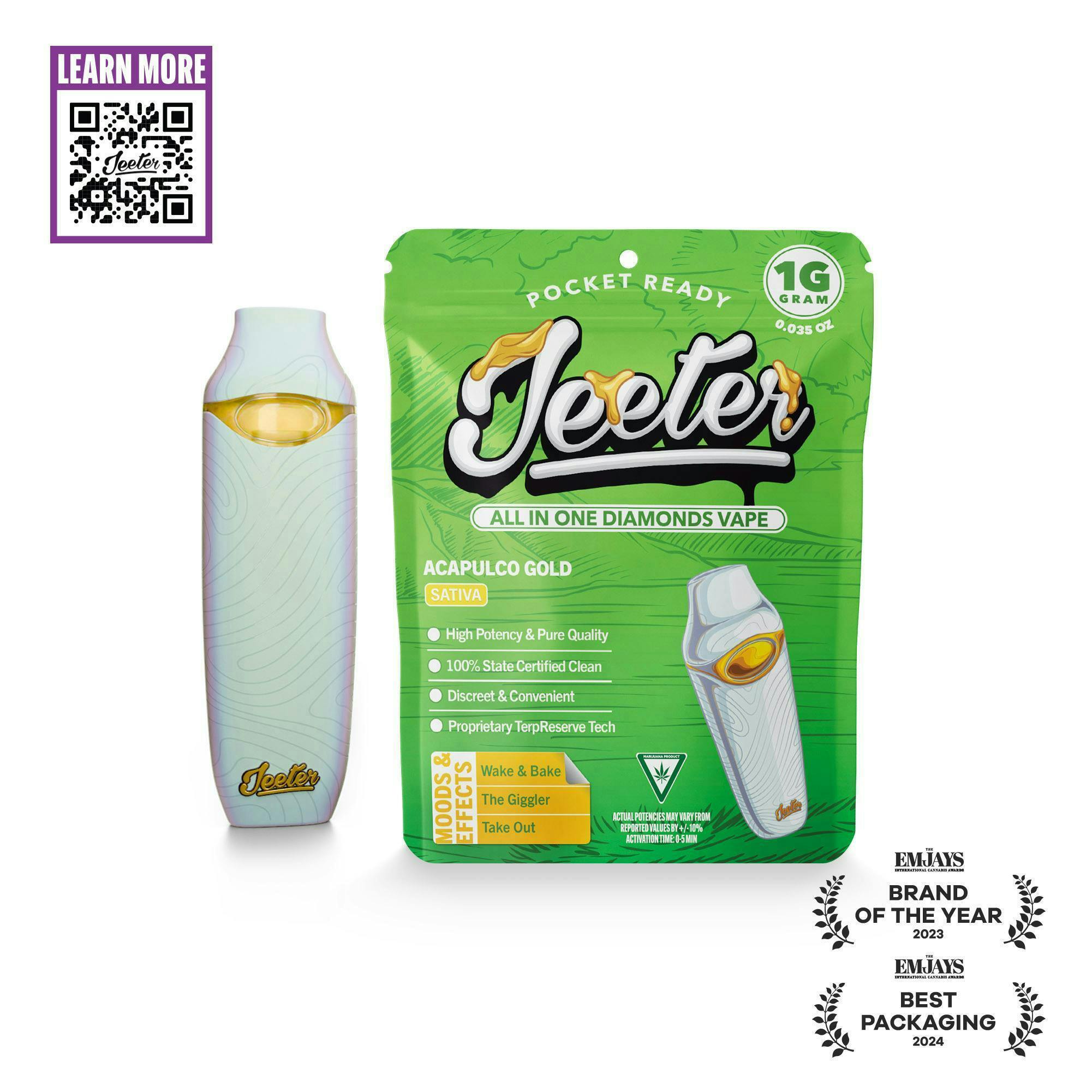 Jeeter | Acapulco Gold | Diamonds Disposable | 1g - Jeeter