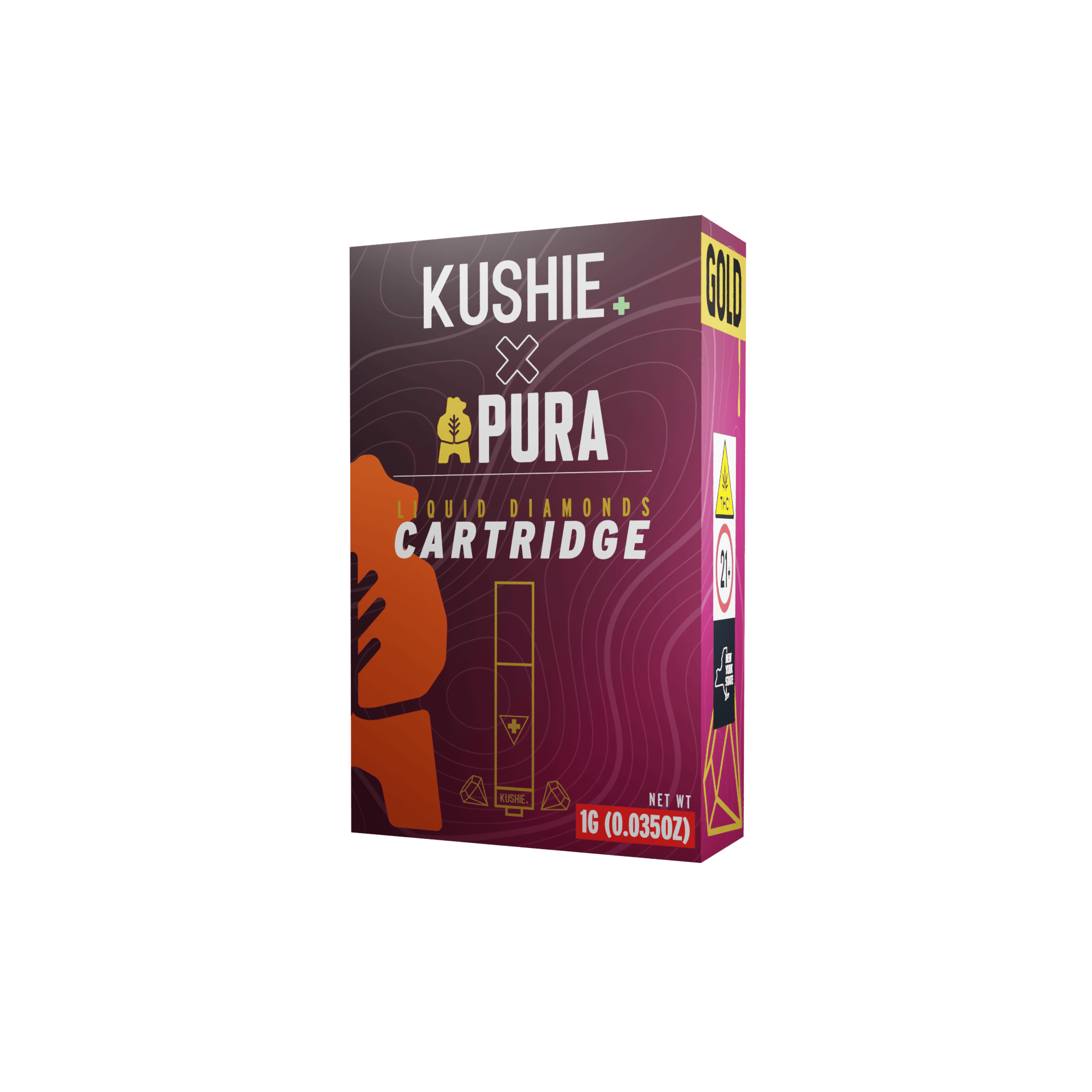 Grapes and Cream Kushie x Pura 1.00g Live Resin Vape Cartridge