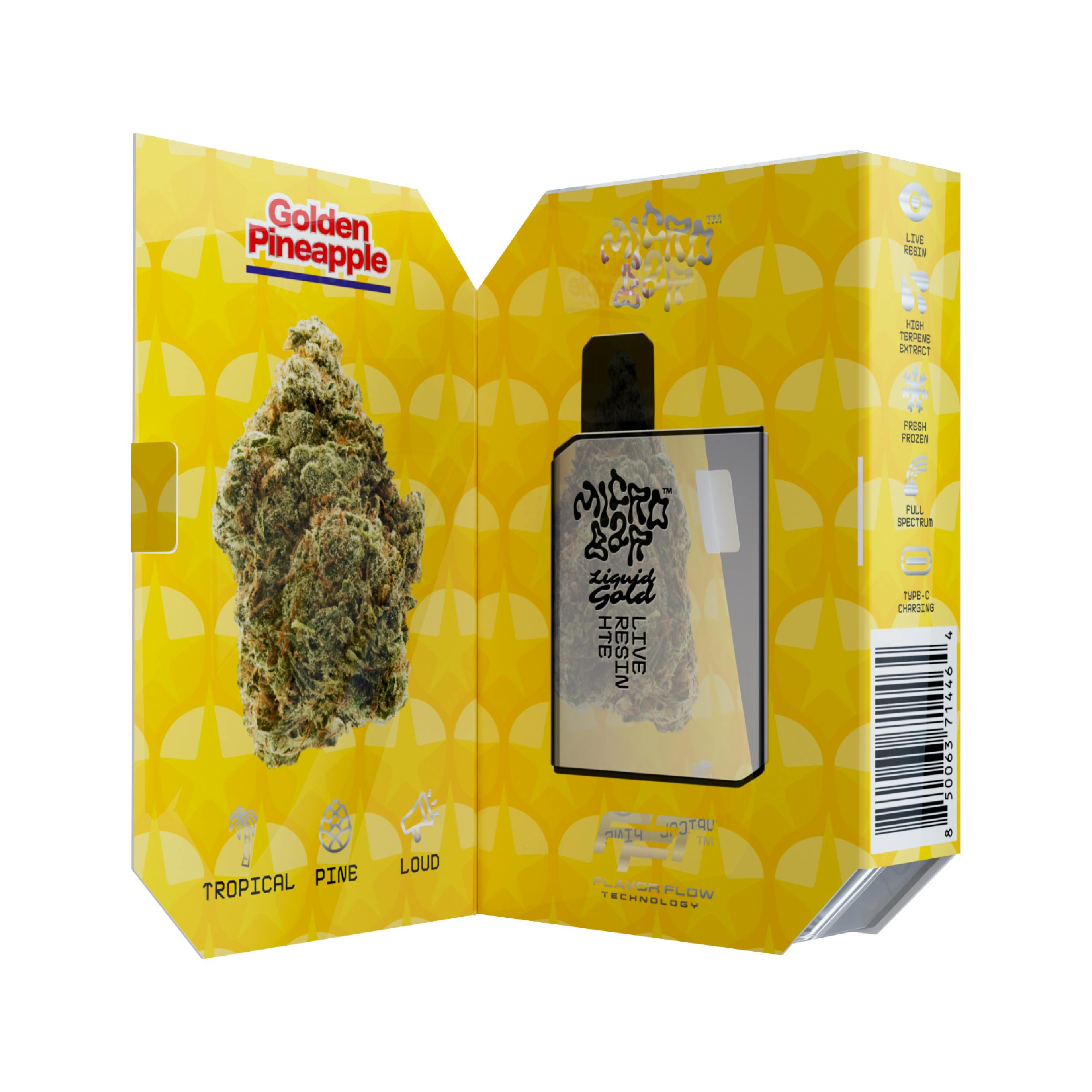 CBGリキッド　1ml　golden pineapple×３ HHC-P Vape Cartridge - Golden Pineapple