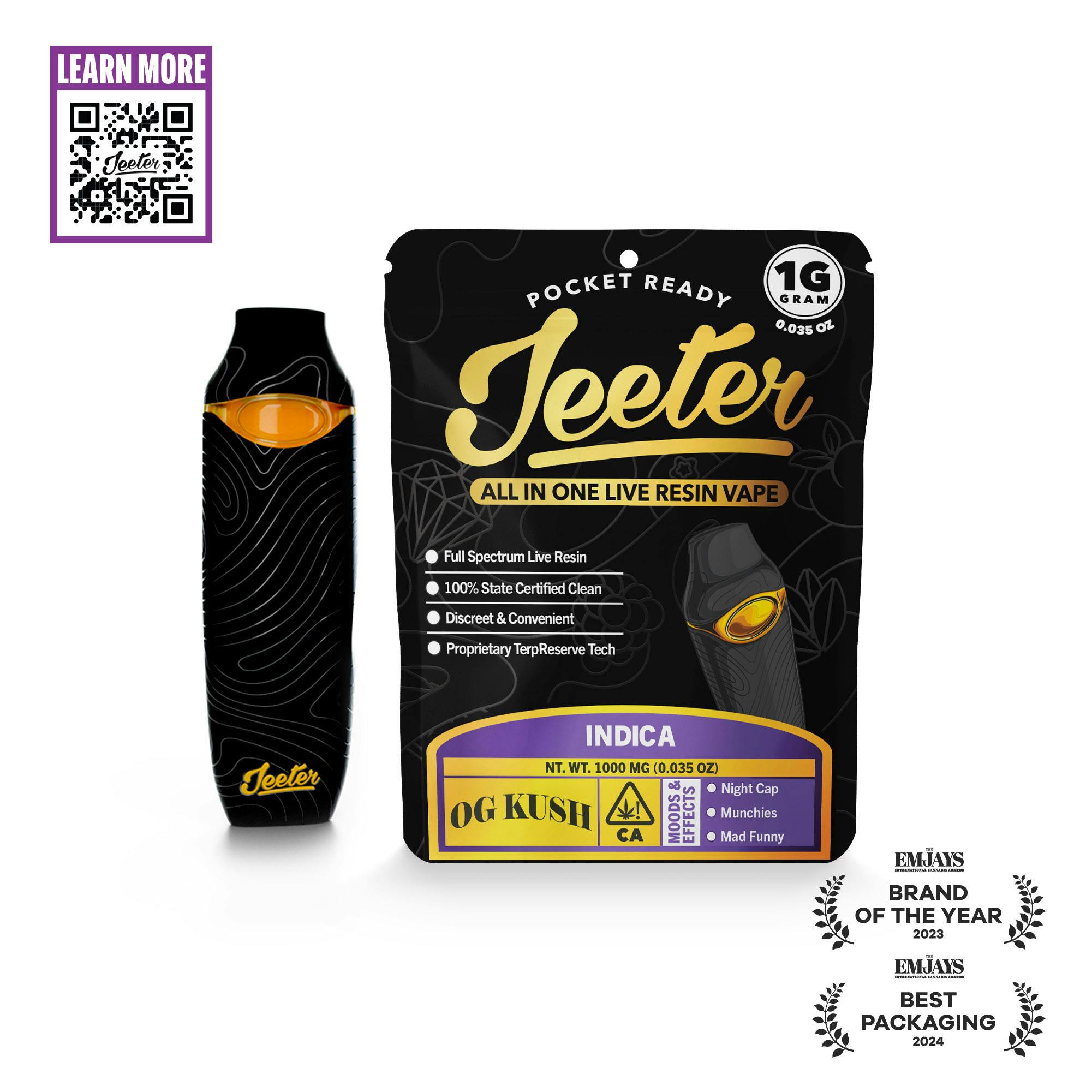 【待望★】 - Vape Resin Live One In All Jeeter OG Jeeter - Kush その他