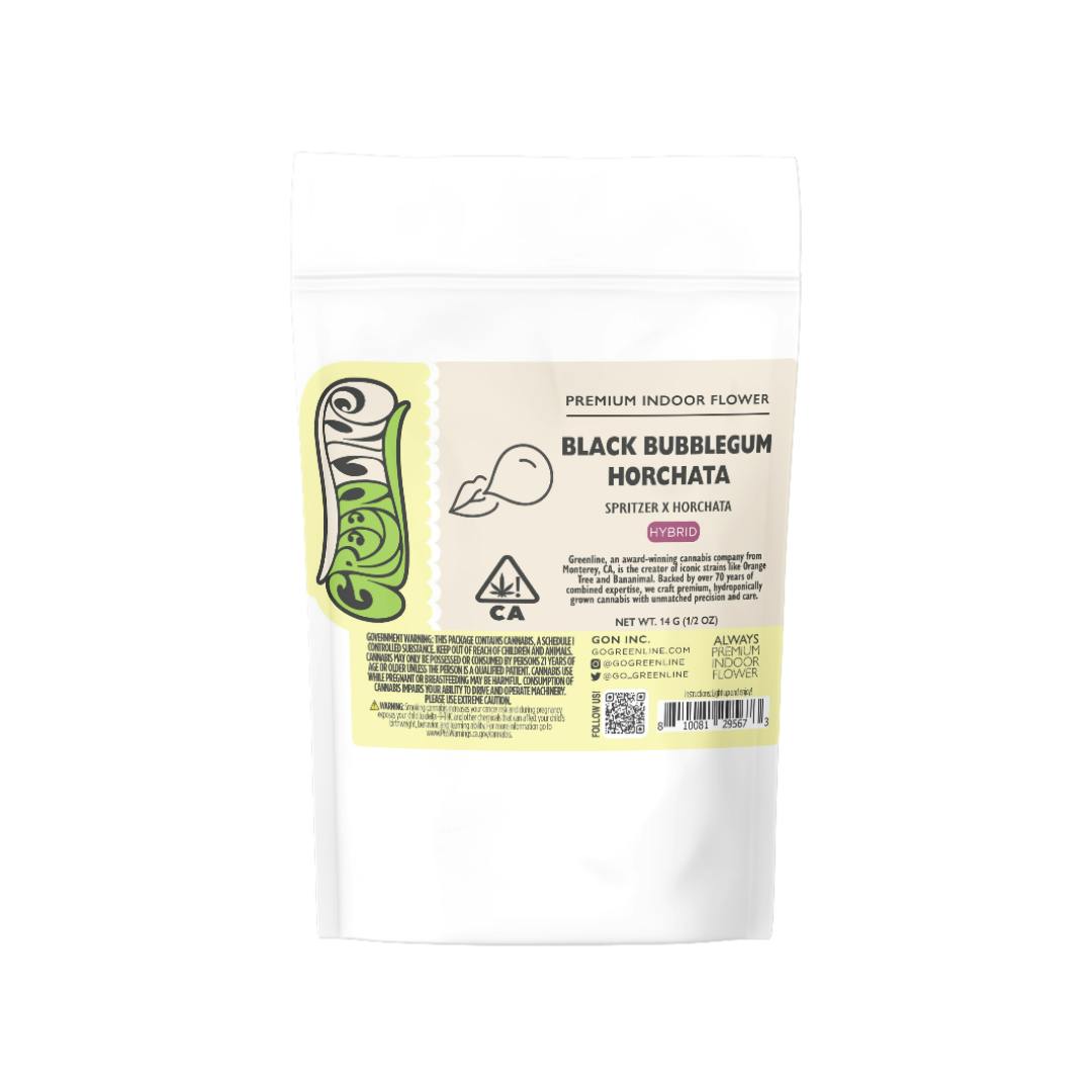 Black Bubblegum Horchata - 1/2 oz - Indoor - Hybrid - 14g - Greenline