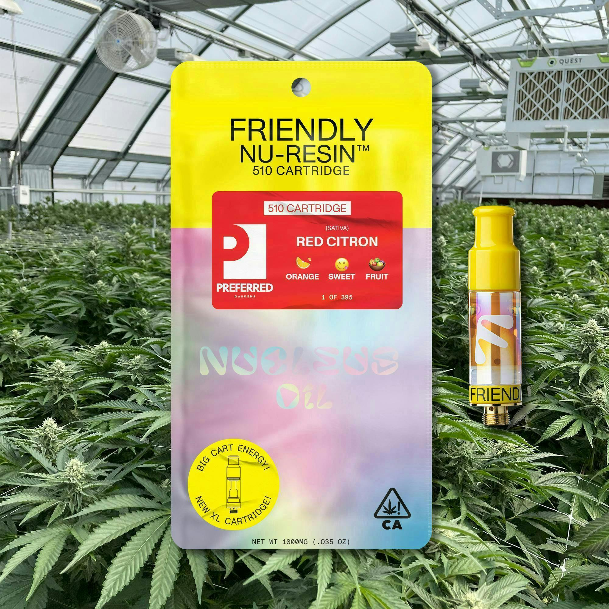 Friendly x Preferred | Red Citron | Cured Nuresin Cartridge | 1g