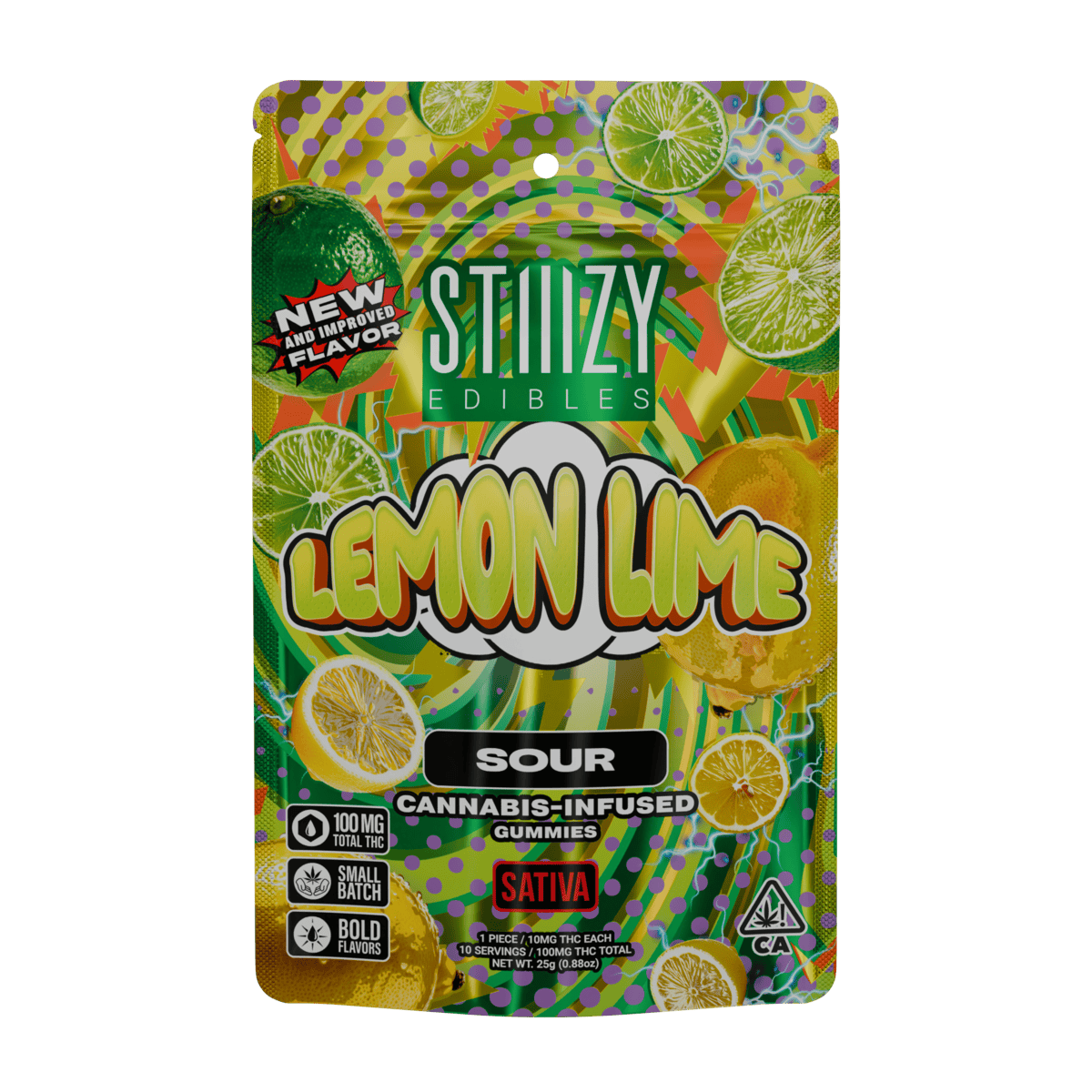LEMON LIME - 100MG SOUR EDIBLES - STIIIZY