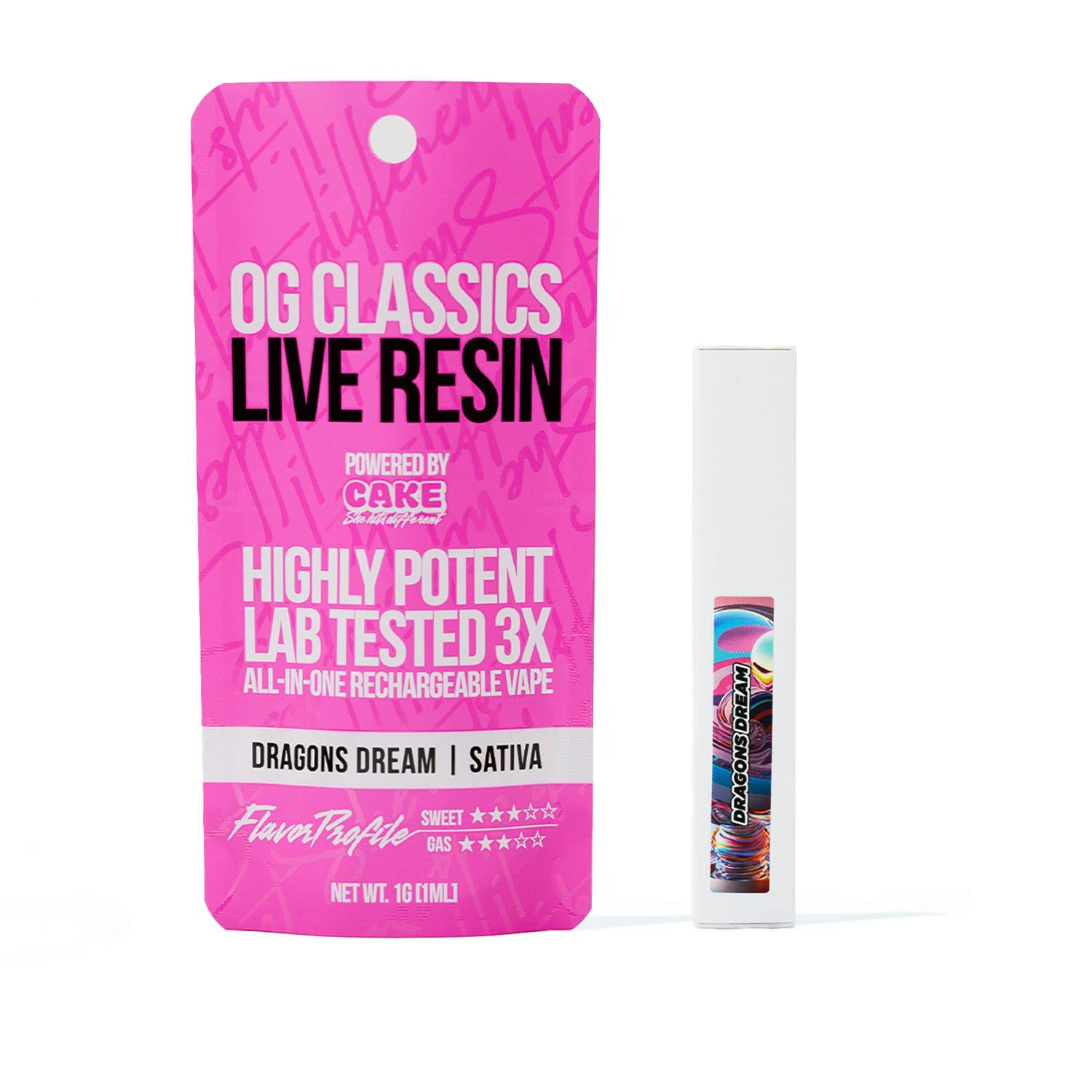 【人気セット】Heavens Dream + JAPA CHILL OG 1ml Dragons Dream - 1G - Sativa - OG Classics Live Resin - CAKE she