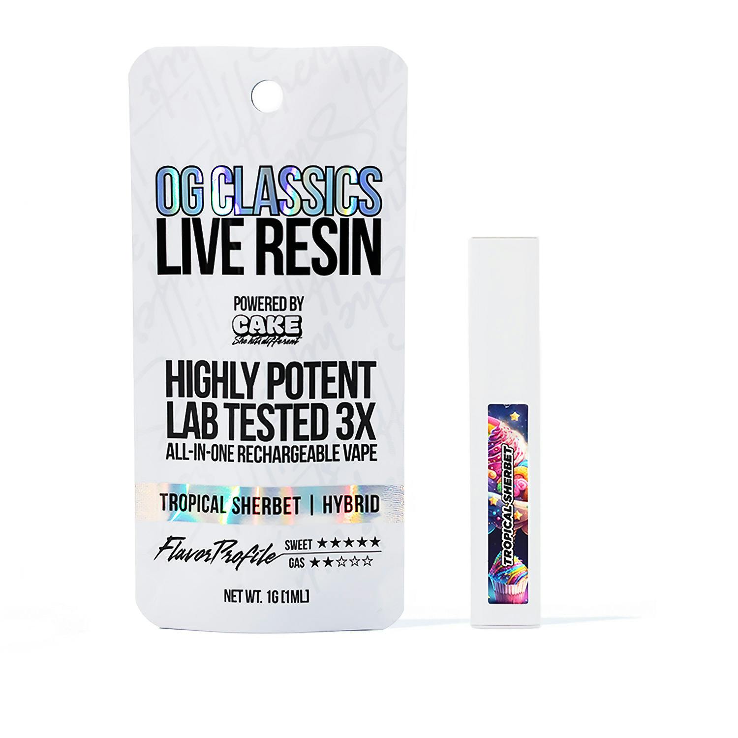 Tropical Sherbet - 1G - Hybrid - OG Classics Live Resin - CAKE she