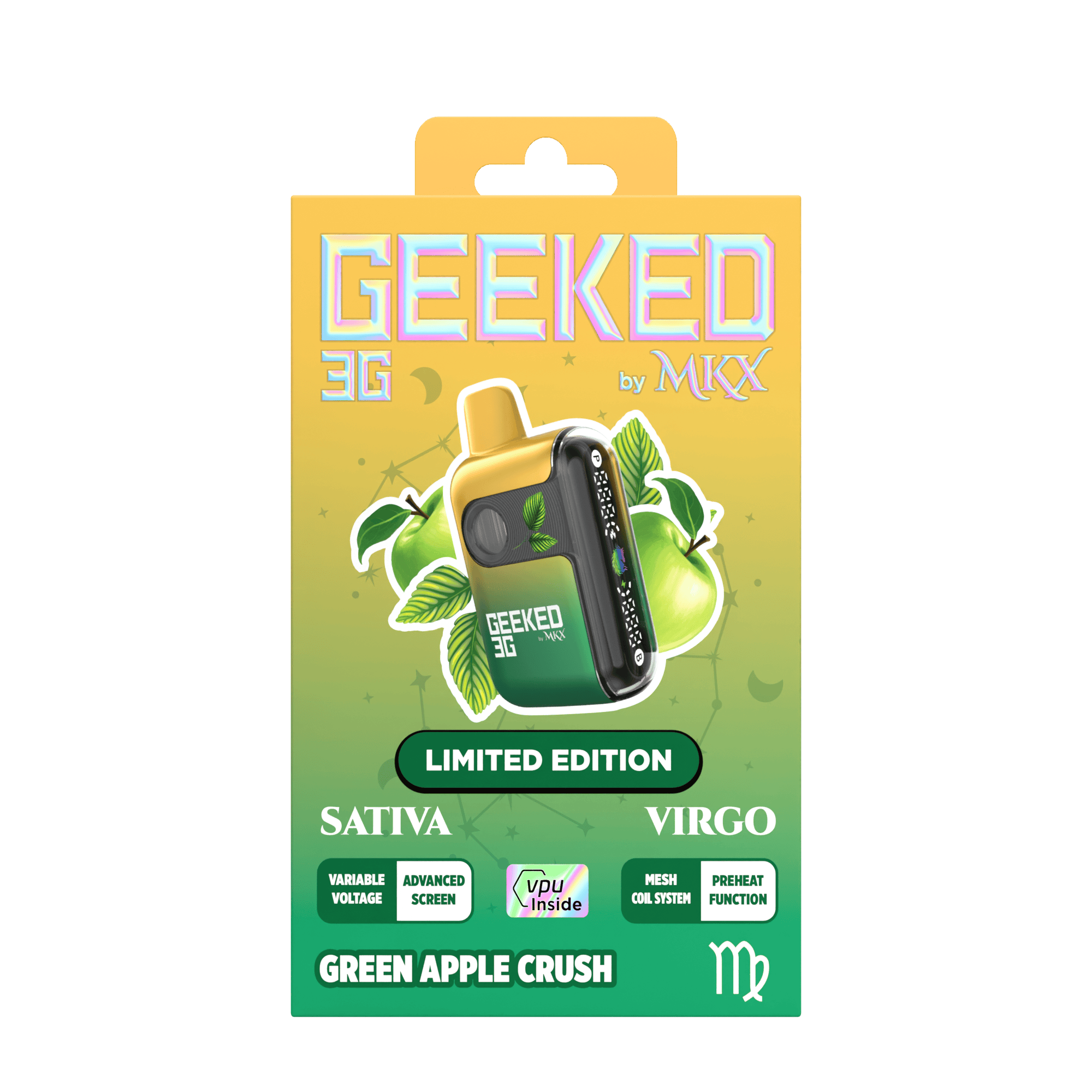 LIMITED EDITION | Geeked 3G Disposable by MKX | Green Apple Crush