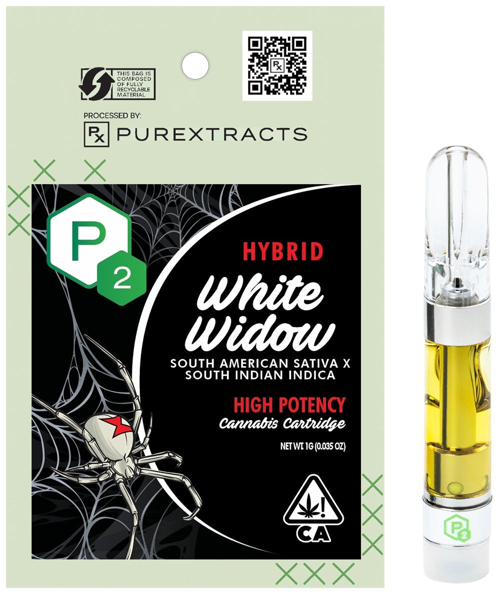 White Widow (Hybrid) - P2 High Potency Cartridge - 1g - PUREXTRACTS