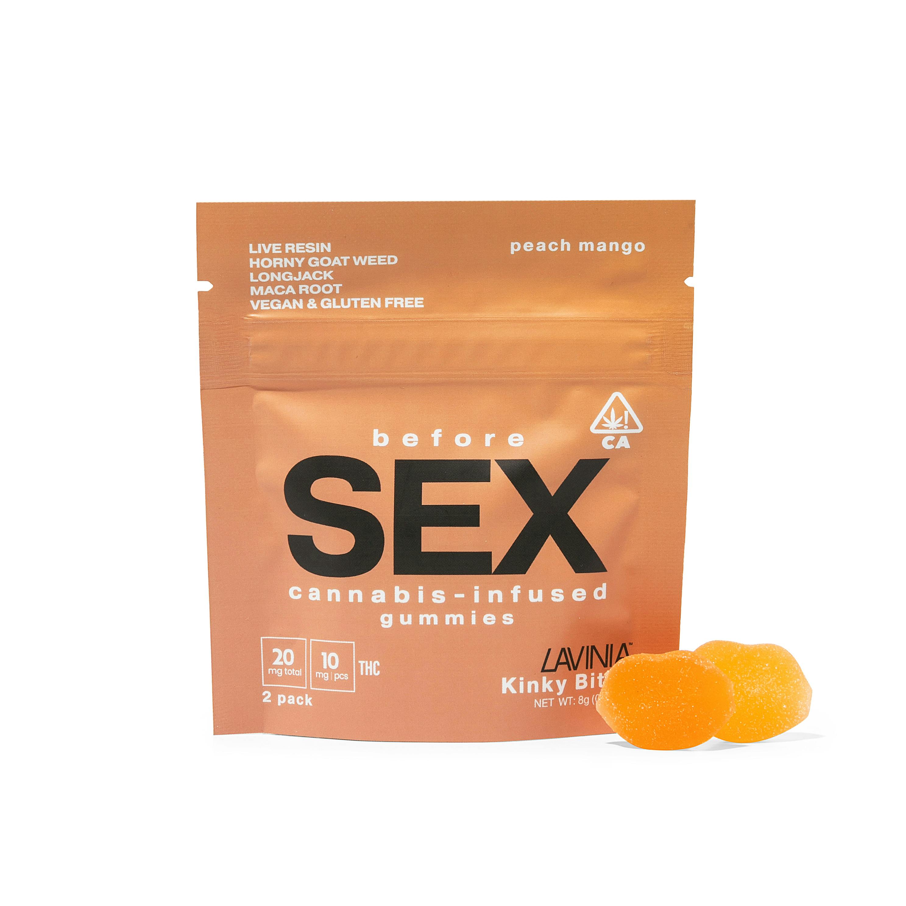 Kinky Bites – Peach Mango (2-Pack, 20mg THC) - Lavinia