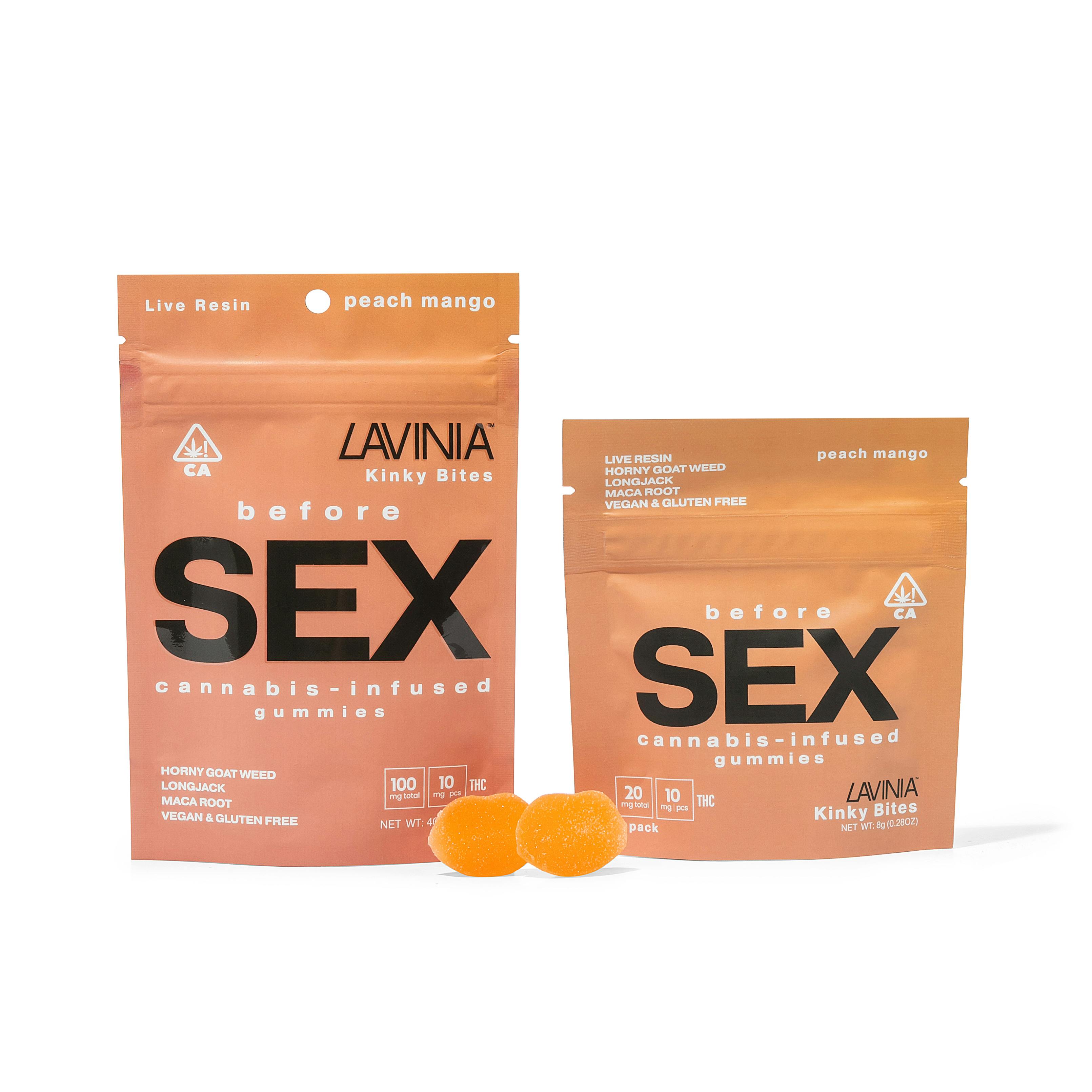 Lavinia | Kinky Bites | Peach Mango | 20mg | 2ct | 10mg/ea - Lavinia
