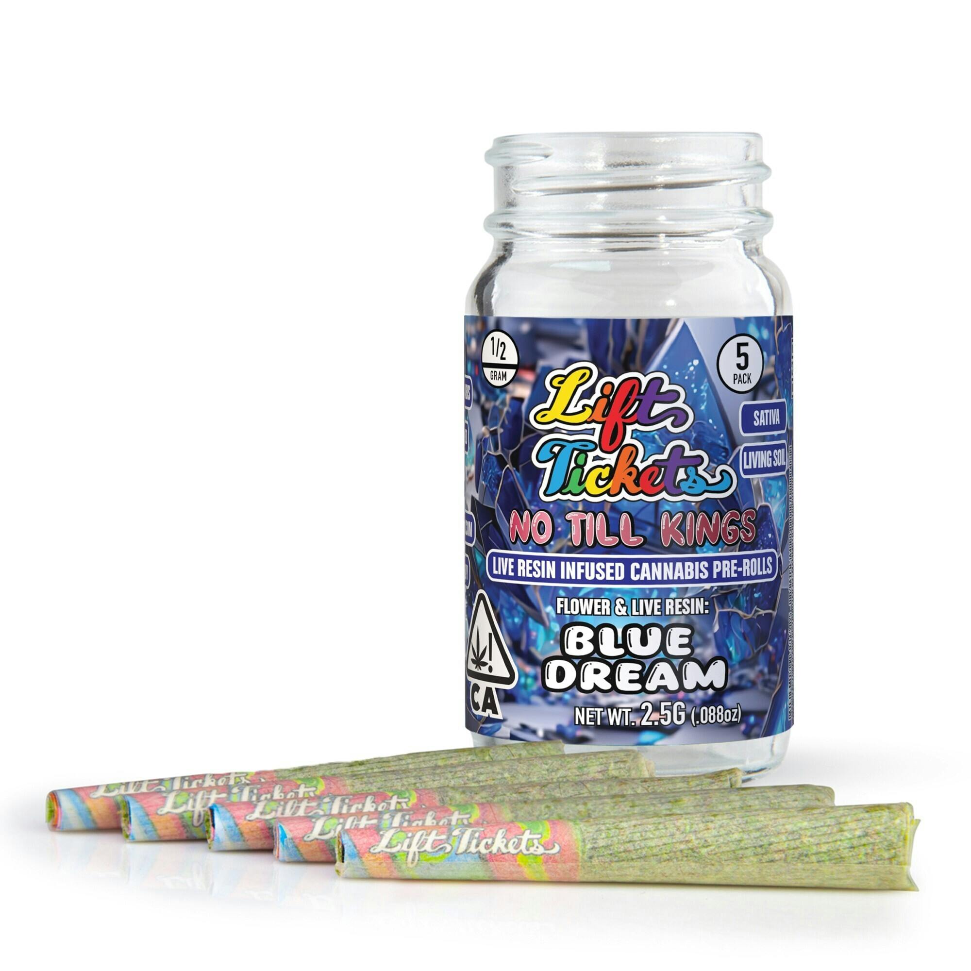 No Till Kings: Blue Dream - 0.5g Infused Pre Roll Multipack (5