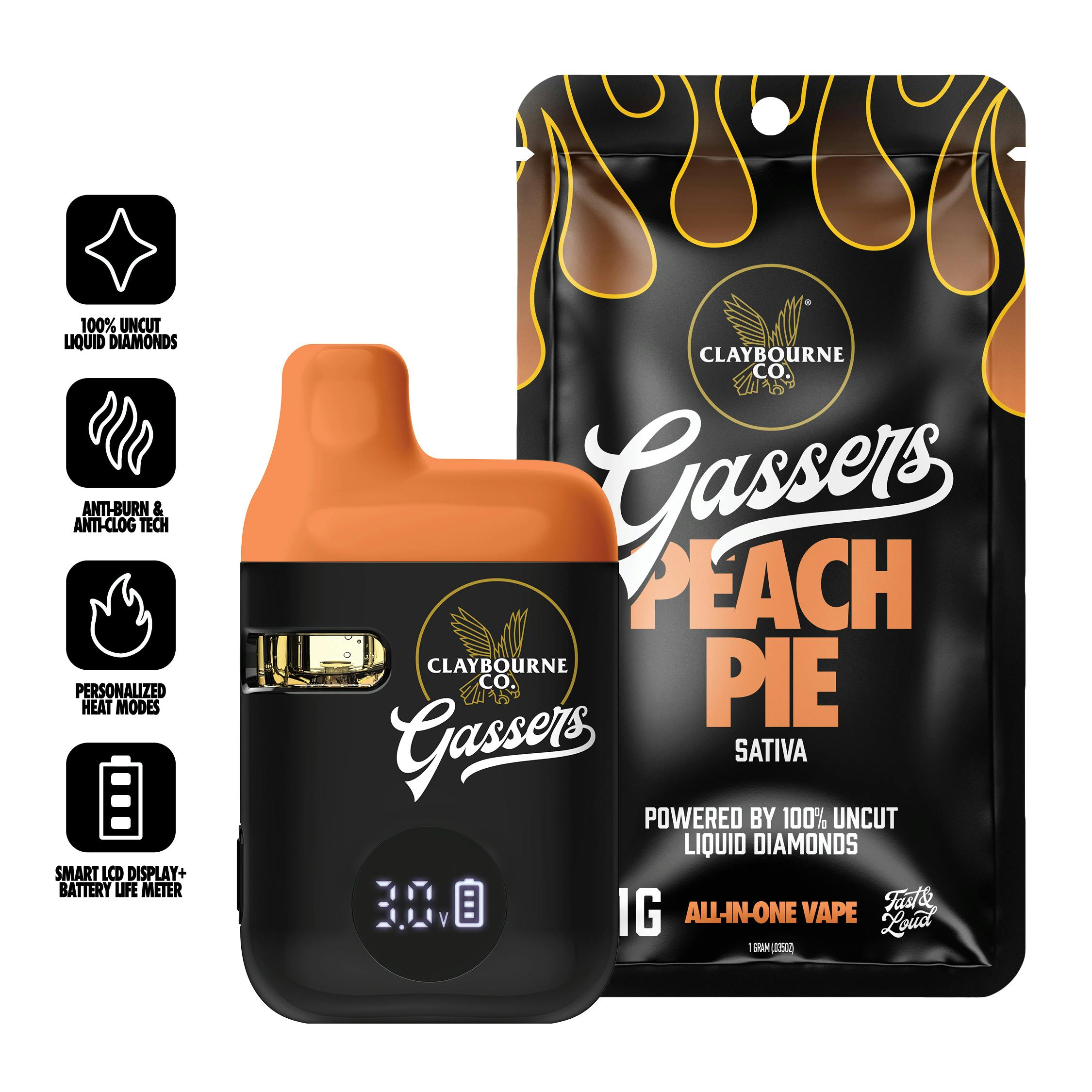 alkohol vape Peach Pie (1g) - Gassers All-In-One Liquid Diamonds Vape