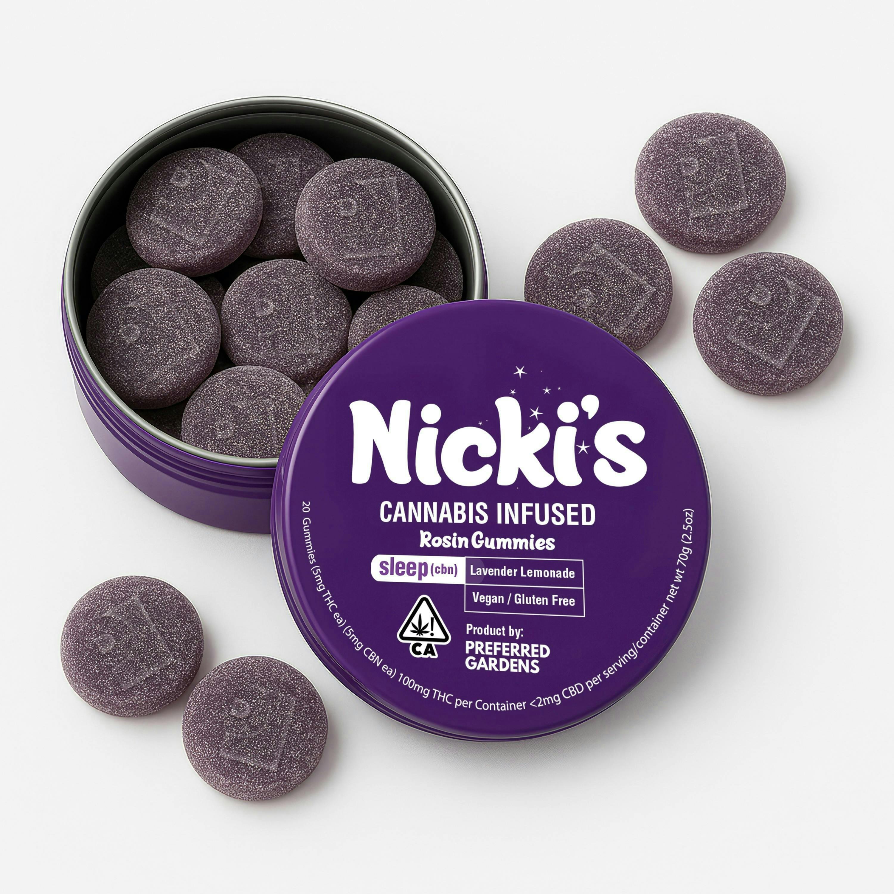 Preferred | Nickis | Lavender Lemonade Gummies | 100mg | 20ct
