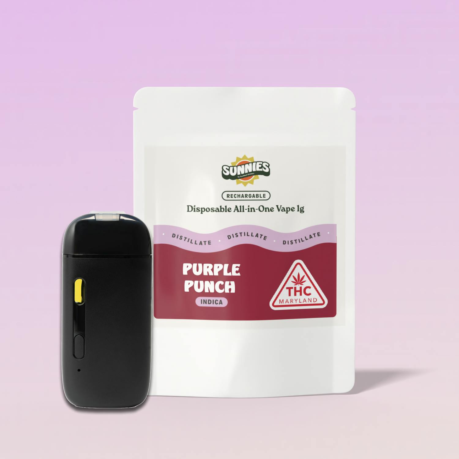 sunnies disposable vape Sunnies Midnight Mango Distillate Disposable Vape 0.5g