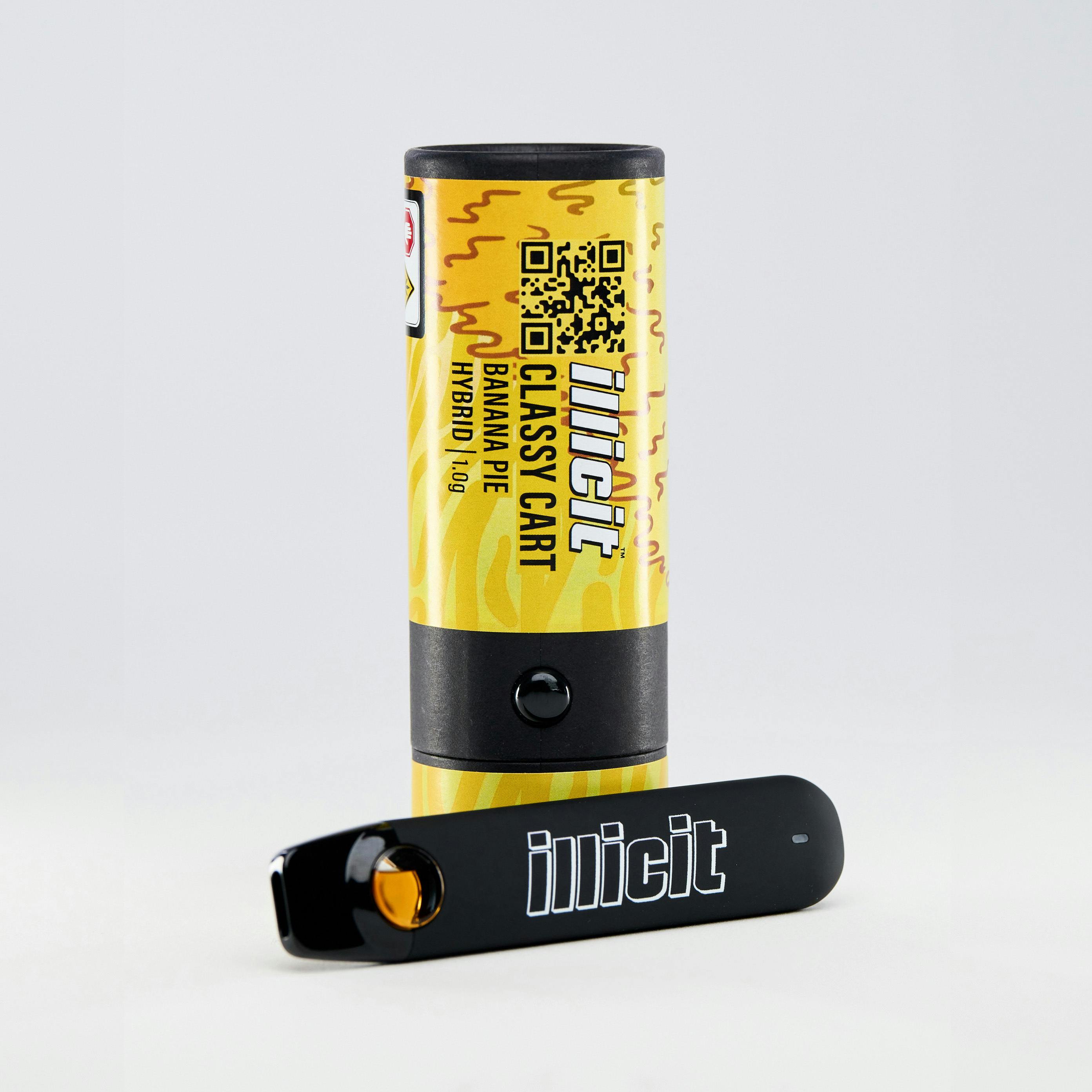 illicit vape battery Banana Pie 1g Disposable Classy Cart