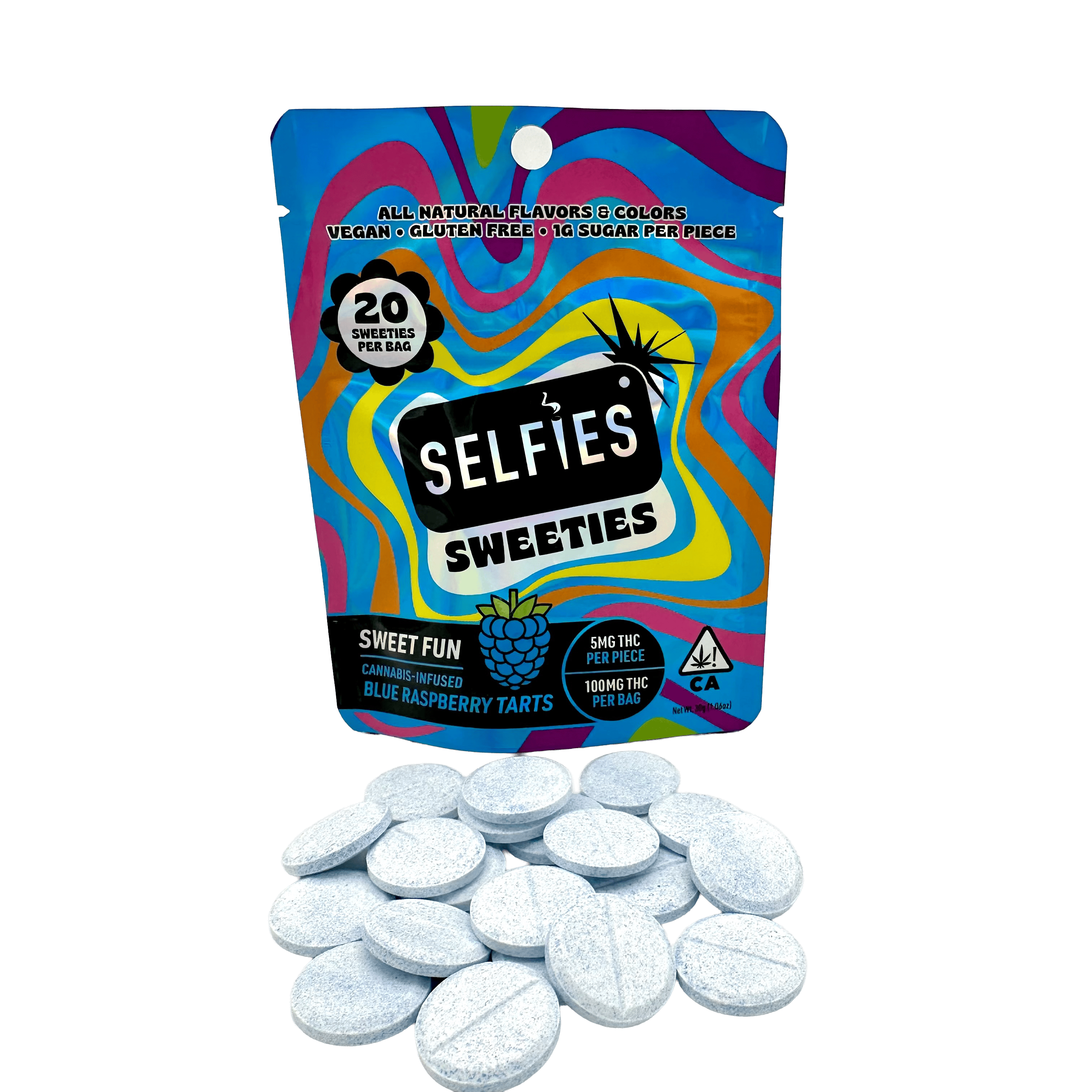 SELFiES SWEETiES - Infused Tarts | 100mg THC - Sweet Fun: Blue