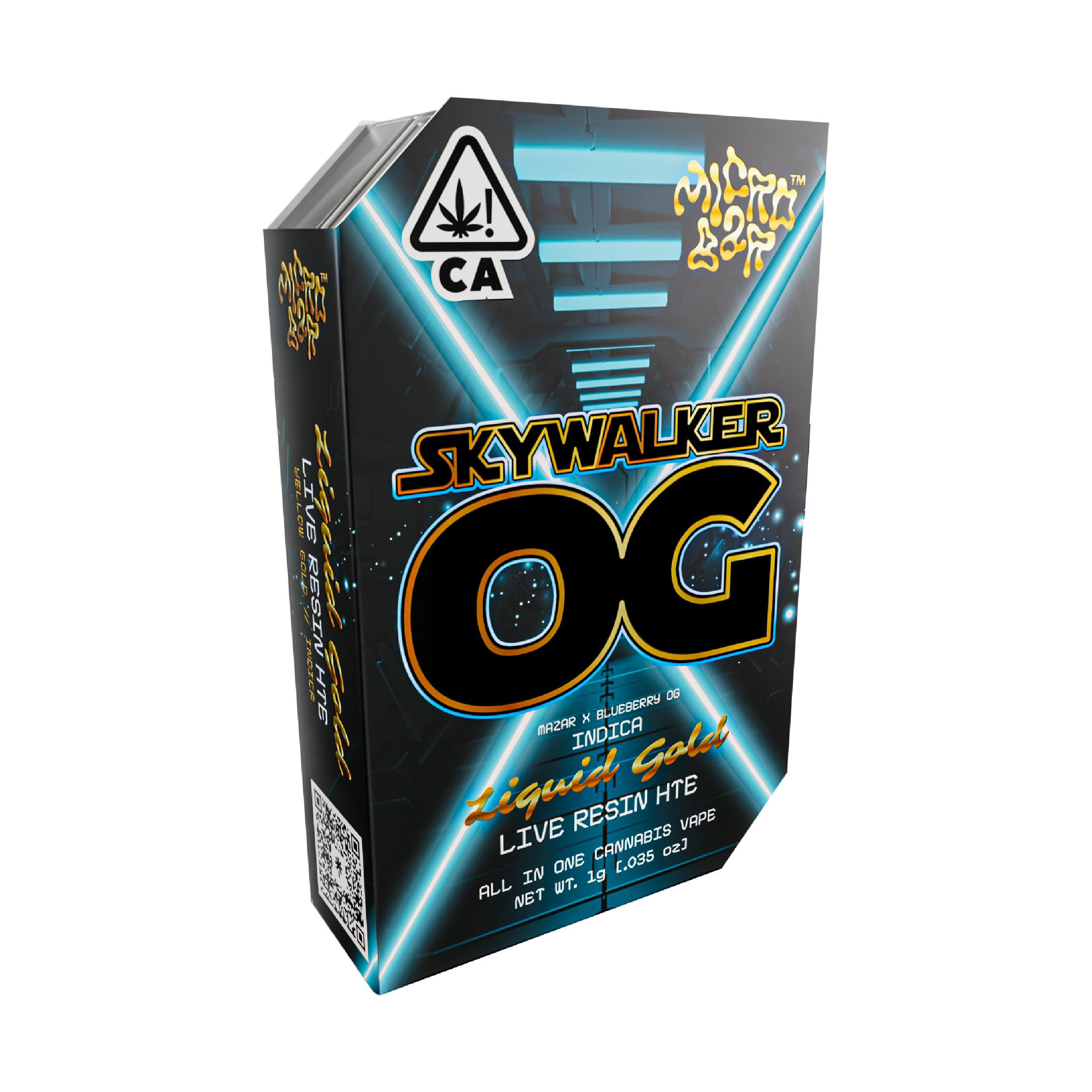 Skywalker OG (Indica) - Liquid Gold Live Resin 1g AIO - Micro Bar