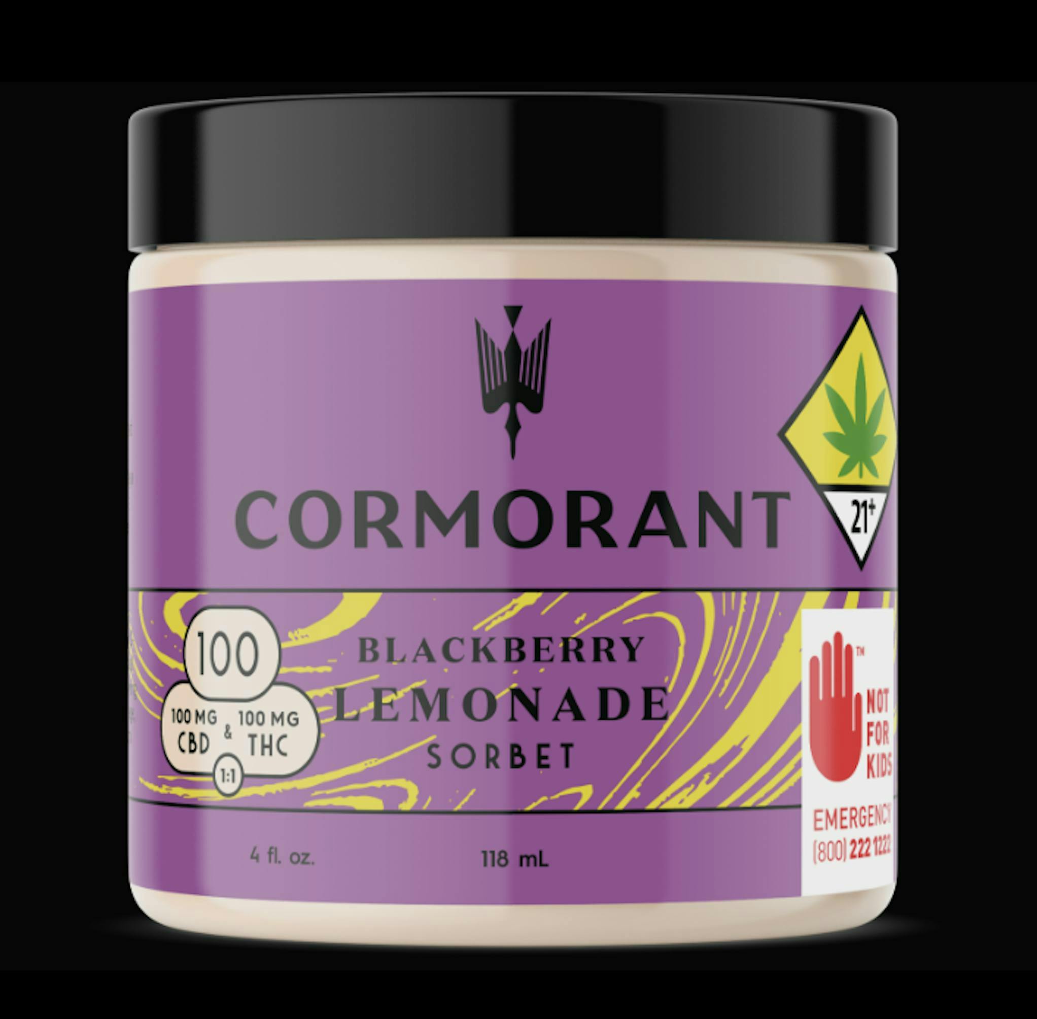 1:1 Blackberry Lemonade Sorbet (100mg, 4oz) - Cormorant
