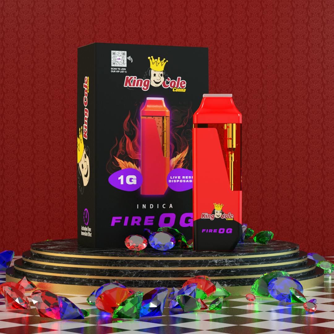CRDP×DGNリキッド 1ml Fire OG King Cole 1G Disposable Fire OG - Indica - King Cole