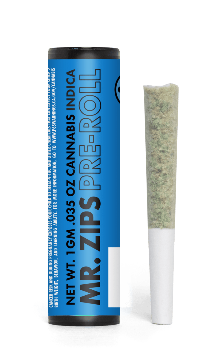 MR. ZIPS | Blue Zkittles | Indica | Pre-Roll | Single 1g - MR. ZIPS