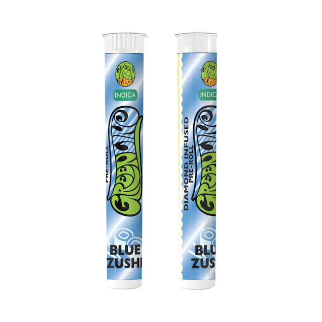 Blue Zushi - Diamond Infused - Indoor Flower Pre-Roll - Indica - 1g Blue Zushi - Diamond Infused - Indoor Flower Pre-Roll - Indica - 1g