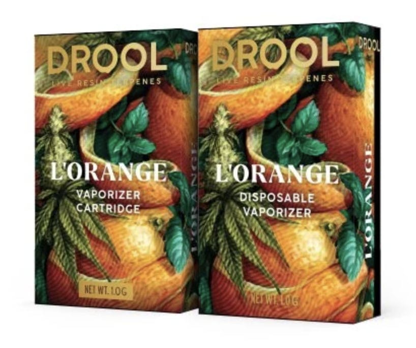 drool disposable vape | L'Orange | Live Resin | 1G Raz Vue 50K Refill Smak:Blue Razz Cherry Species_Sativa