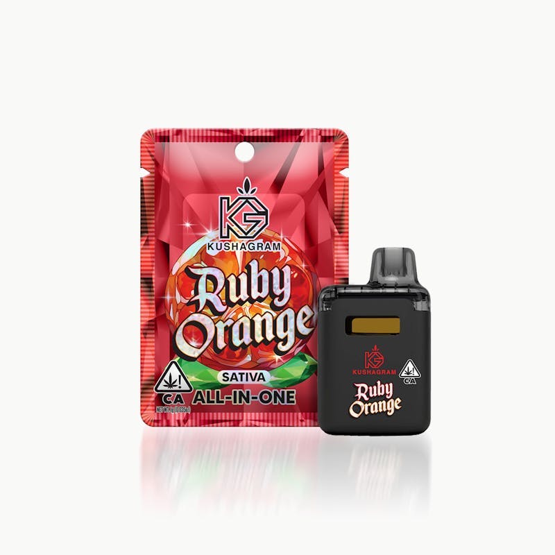 Ruby Orange AIO Vape 1g - KUSHAGRAM