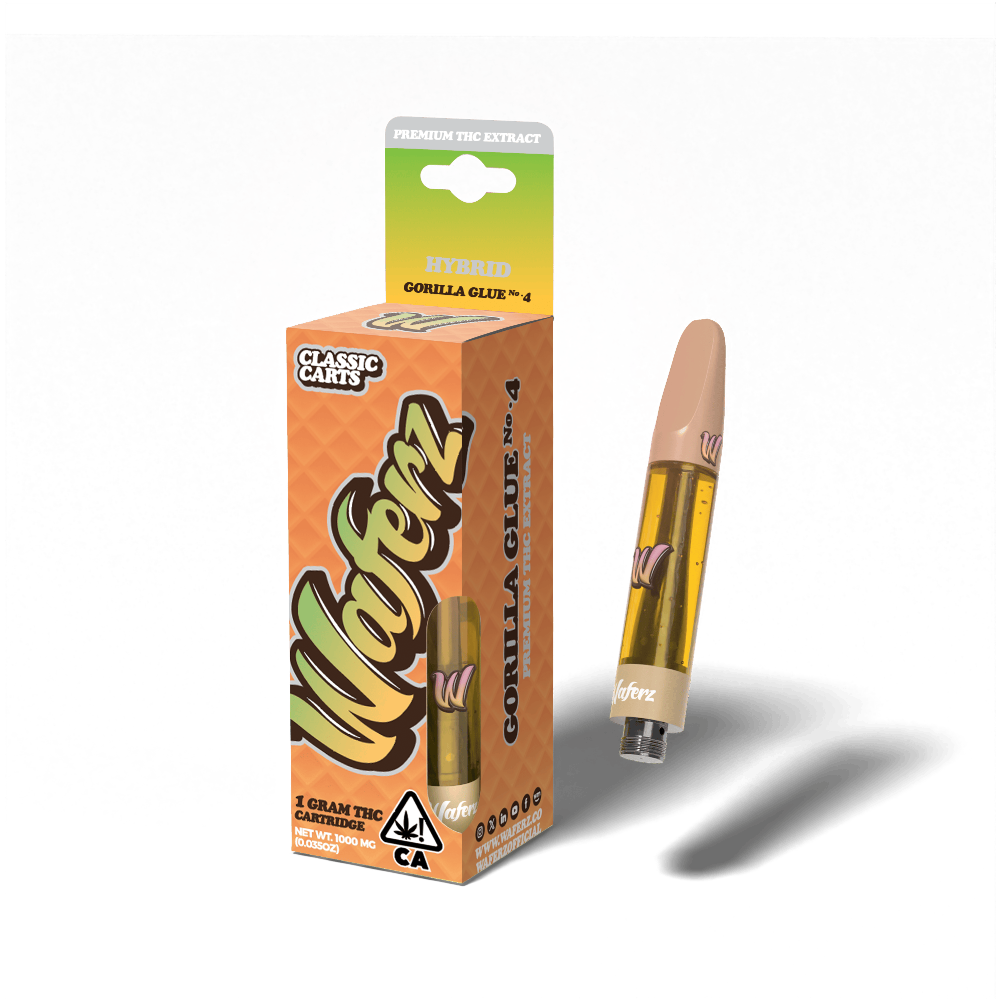 cbd gorilla glue vape cart for sale Waferz Classic Carts: Gorilla Glue #4