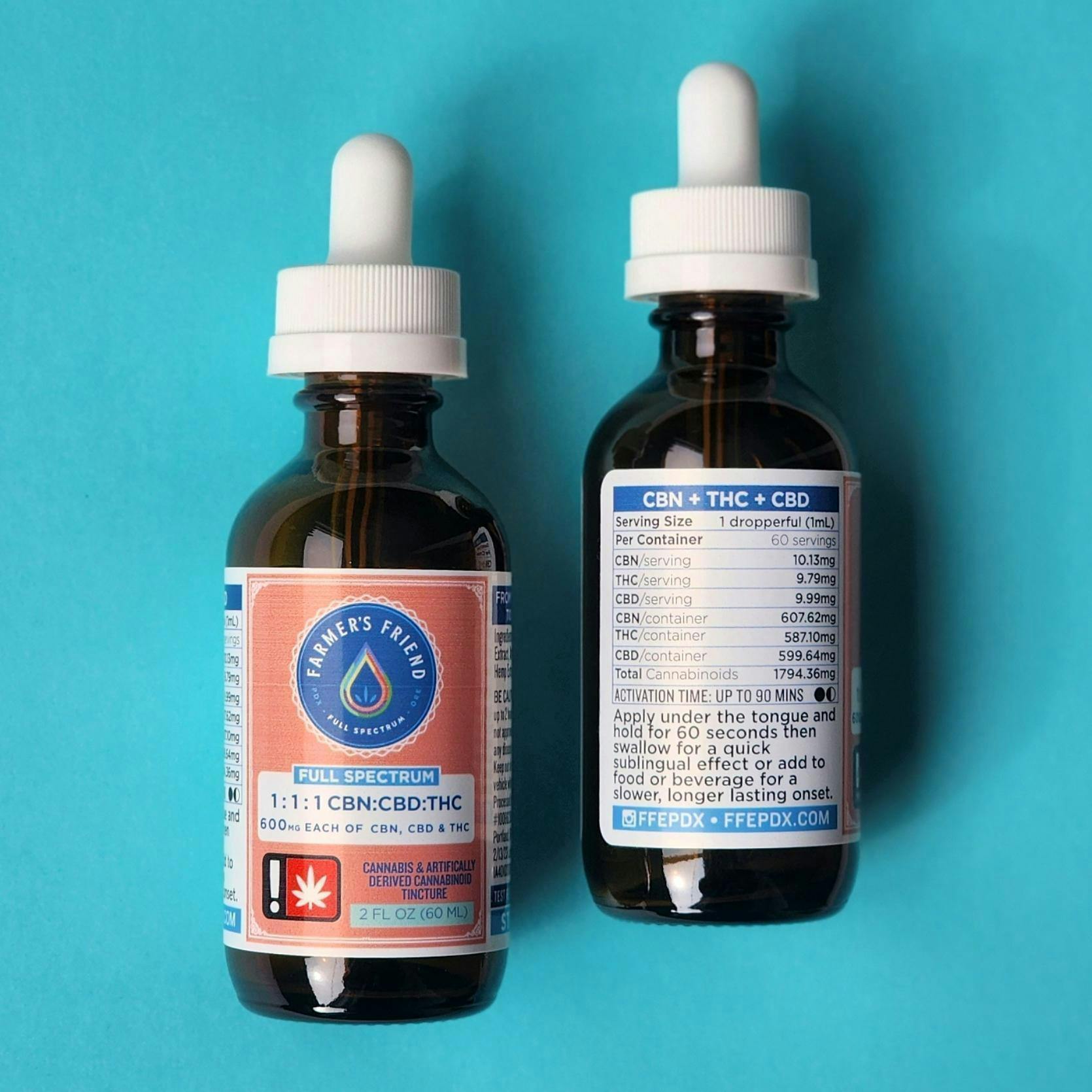 1:1:1 CBN:CBD:THC Tincture 1800mg | 2oz - Farmer's Friend Extracts