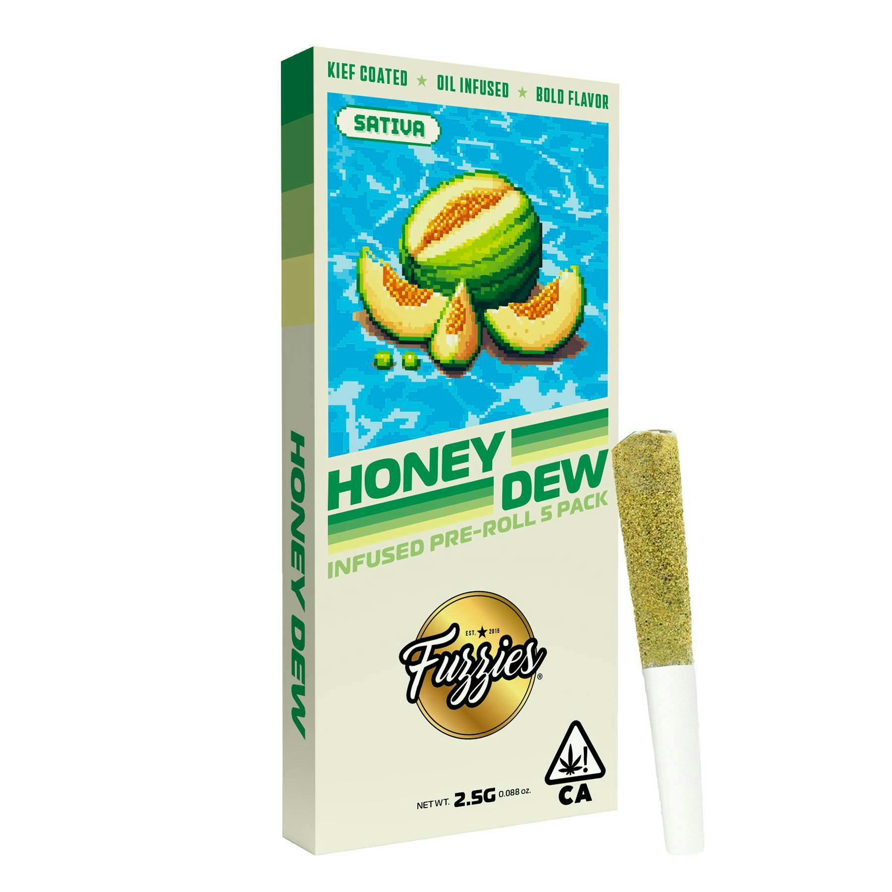 Fuzzies | Originals | Honeydew | Infused Joints | 0.5g each | 5pk - Fuzzies