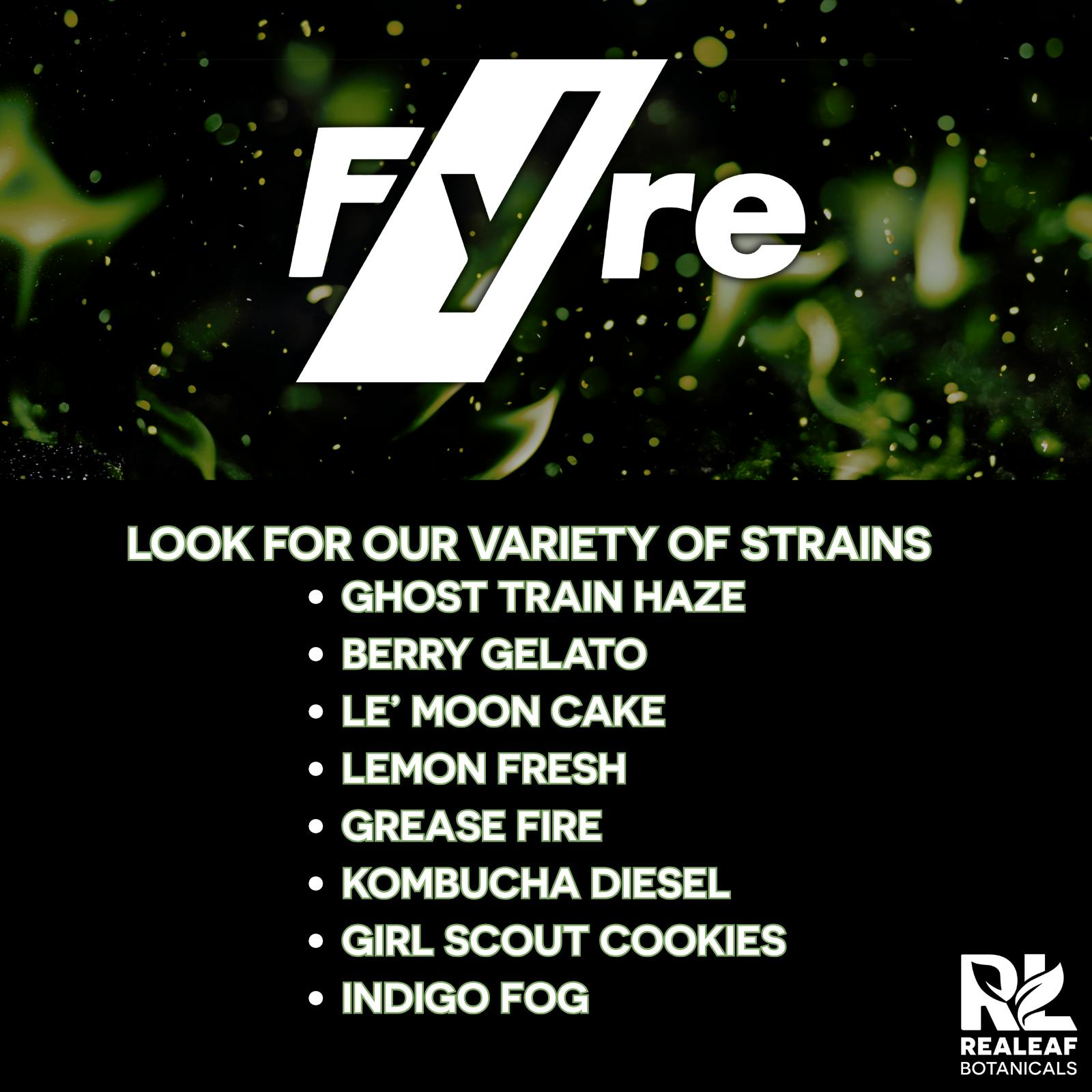 Fyre OG Uninfused GG4 Pre-Rolls 3-Pack 3g - Realeaf Botanicals