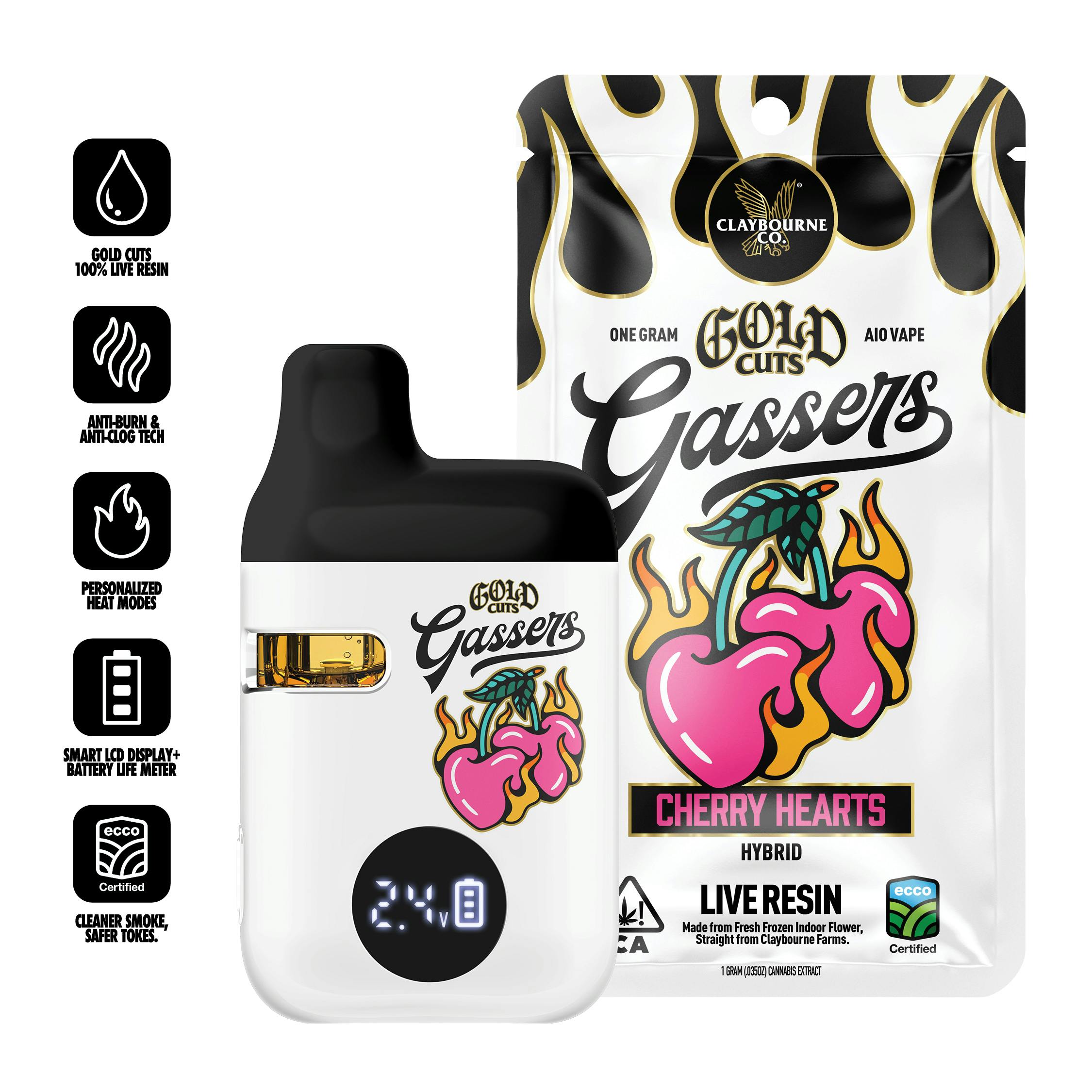 Cherry Hearts (1g) - Gassers All-In-One Live Resin Vape