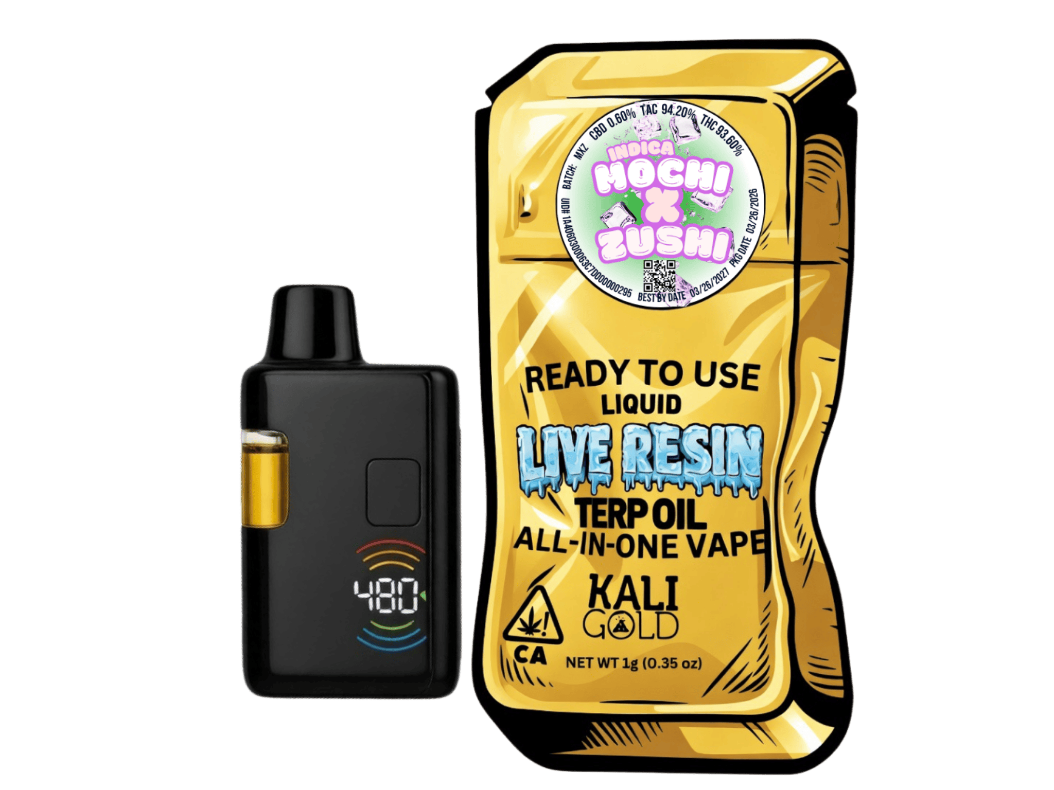 Mochi x Zushi — Live Resin AIO - Kaligold extracts