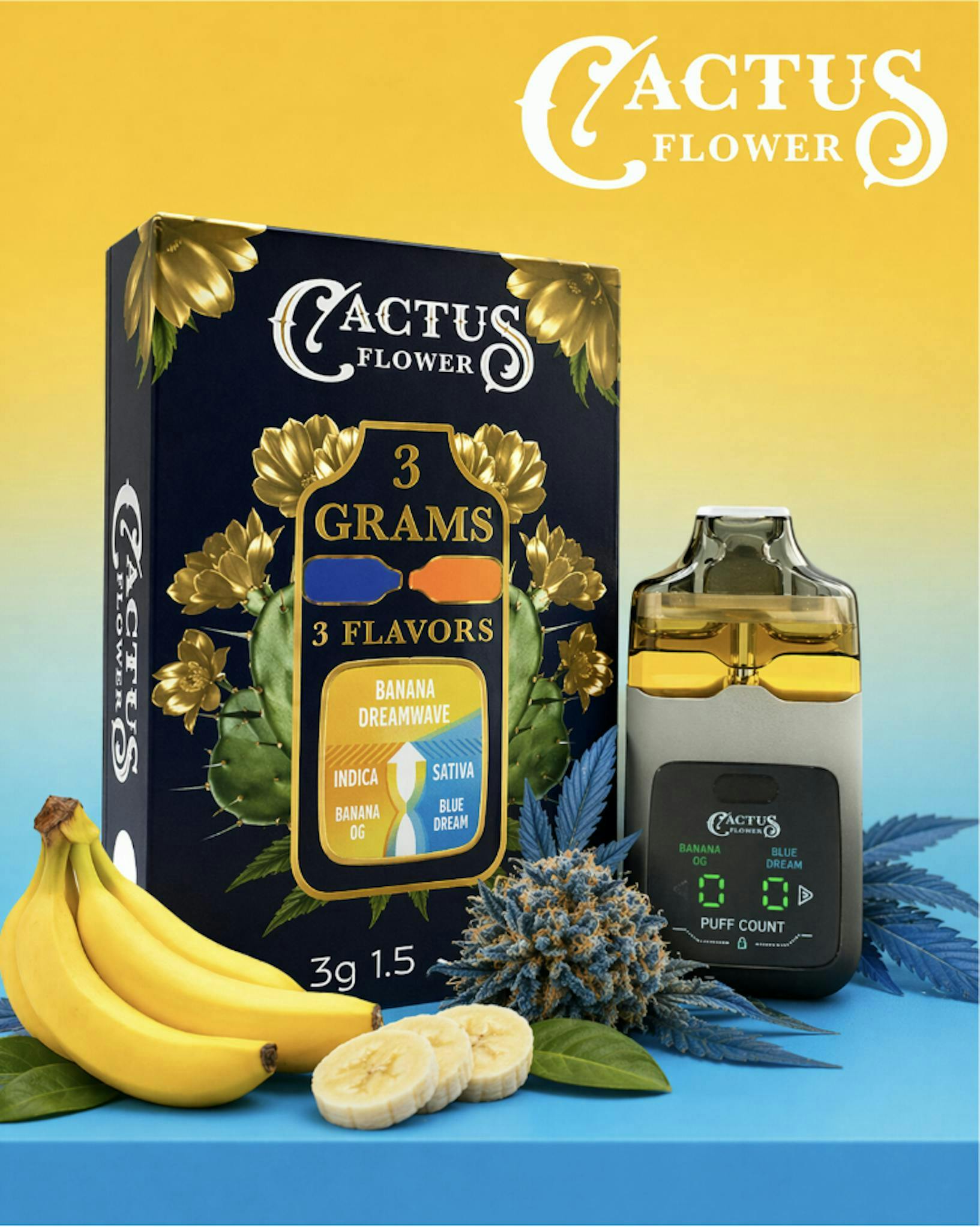 Cactus Flower | Banana Dream Wave | Disposable | 3g - Cactus Flower