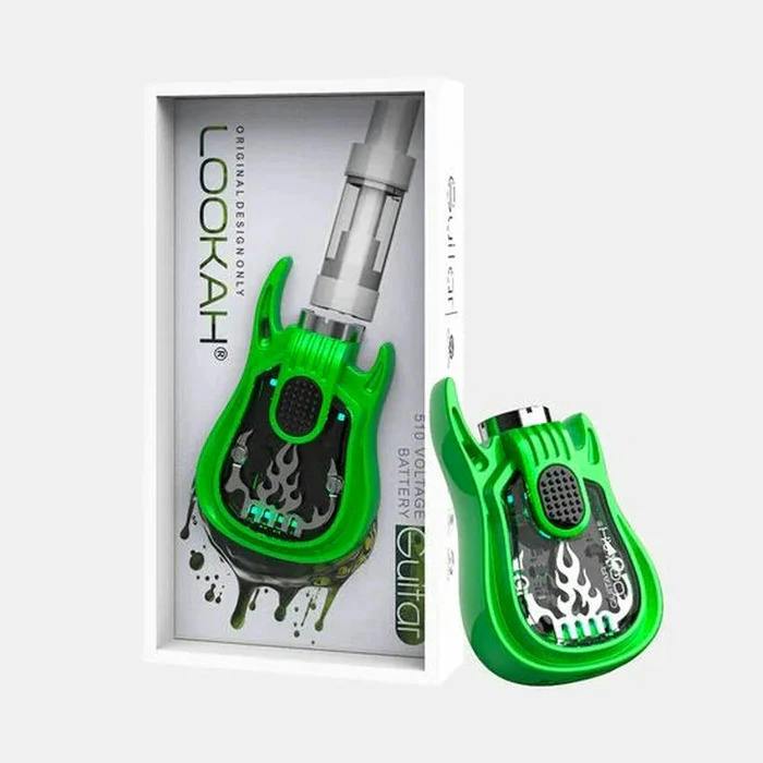 Green Lookah Guitar Vape Battery