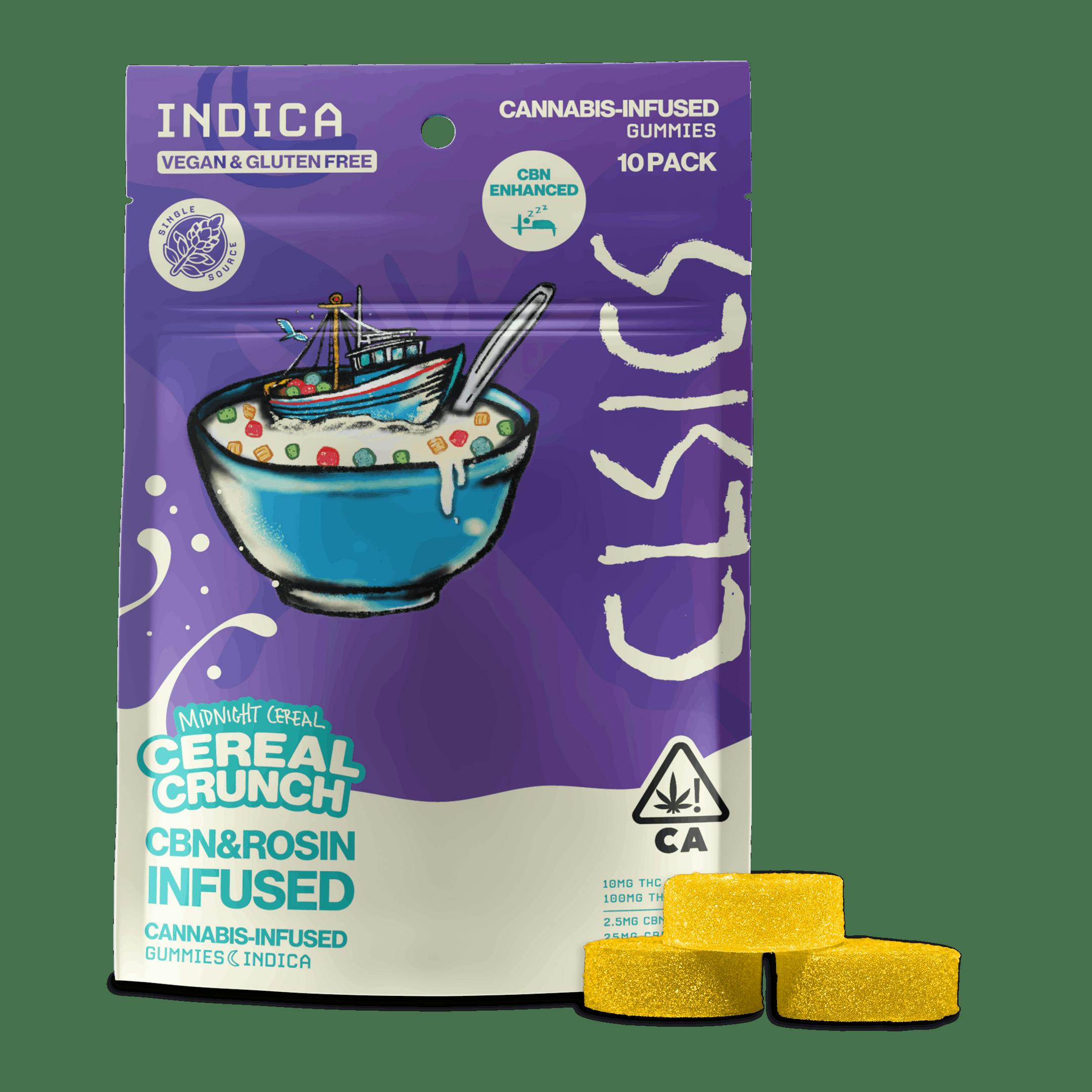 CBN Midnight Cereal - Live Rosin Infused Gummies - 10ct