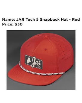 JAR Tech 5 Snapback Hat - Red