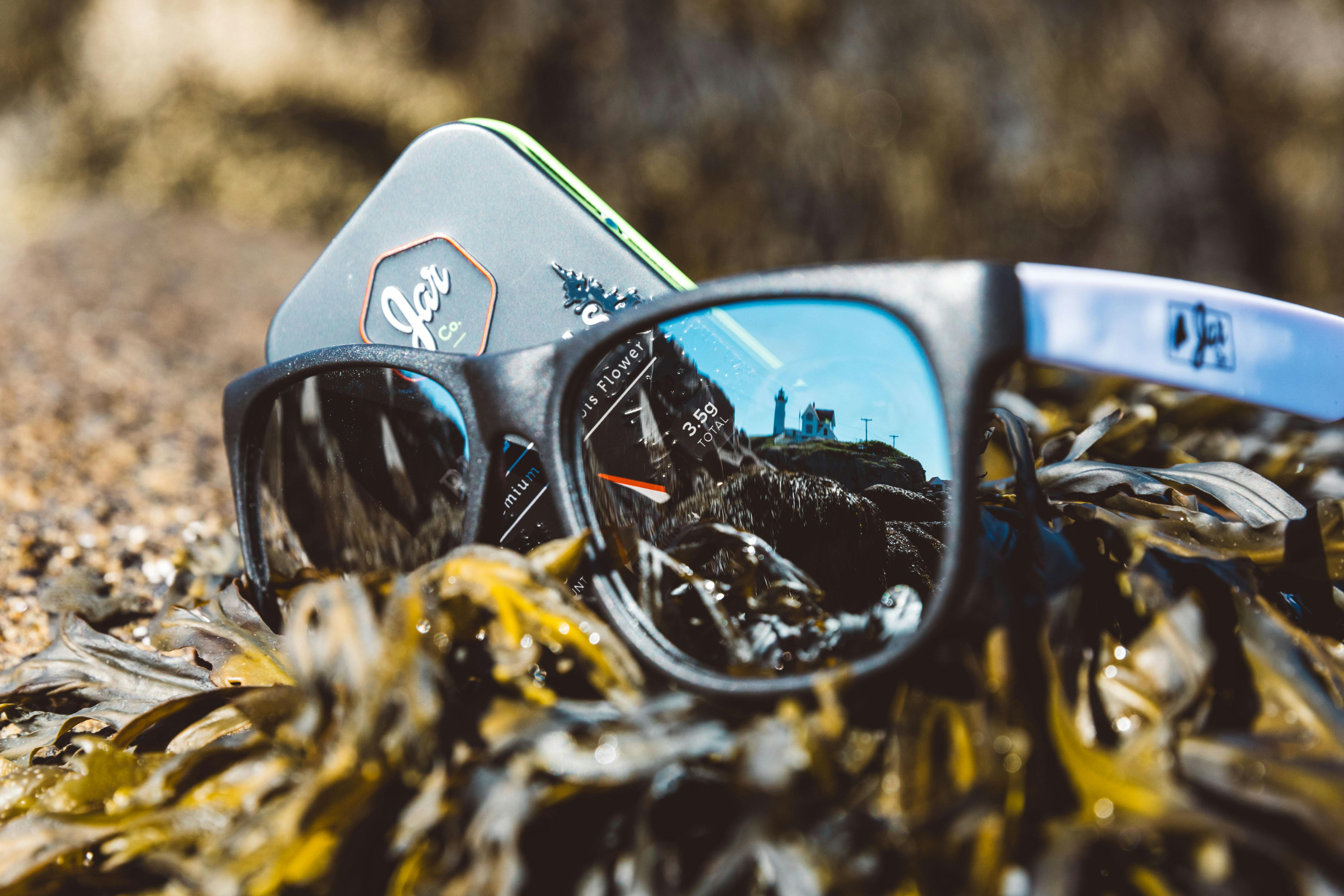 JAR Mirrored Sunglasses - Black/White at JAR Cannabis Co. Dispensary - Carrabassett (Sugarloaf)