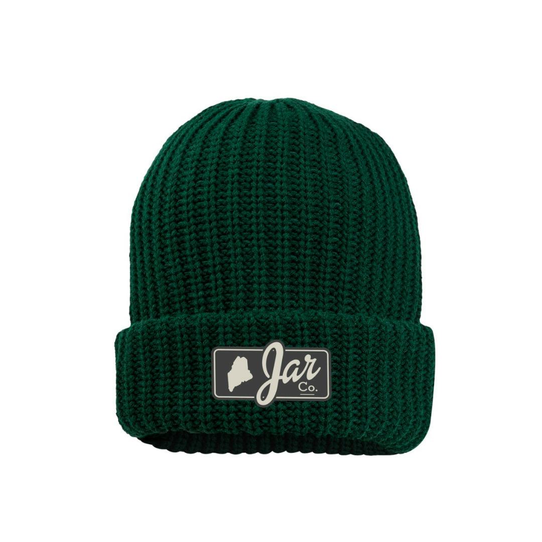 Forest Green Chunky Cuffed Beanie