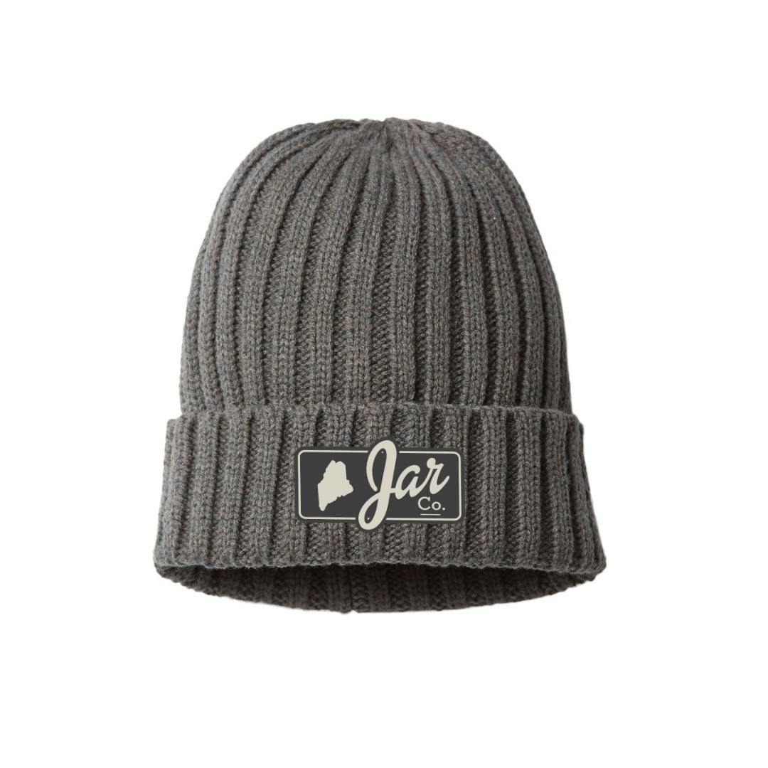 Dark Grey Cable Knit Beanie