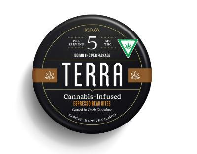 Chocolate Covered Espresso Beans 100mg Terra Bites By Kiva