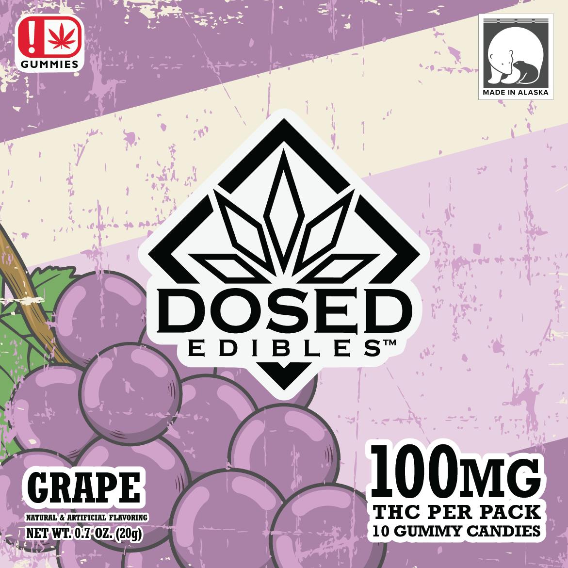 100mg | Grape| Gummies | Dosed Edibles