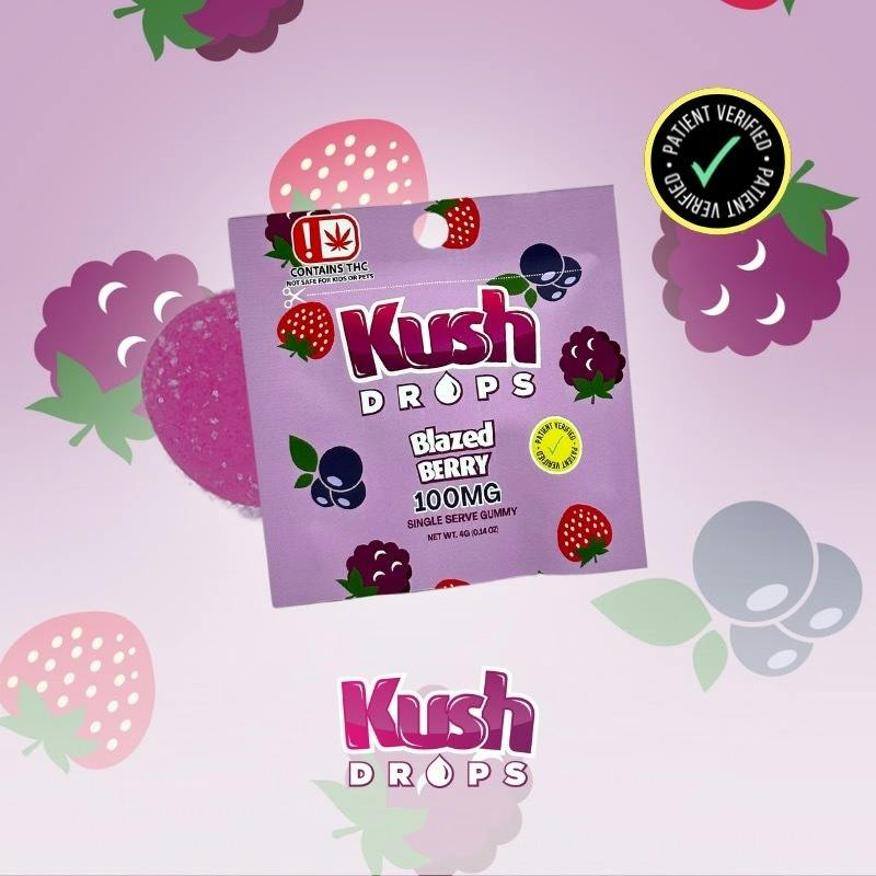 Kush Drops - SINGLE - 100mg THC - Blazed Berry by Kush Drops
