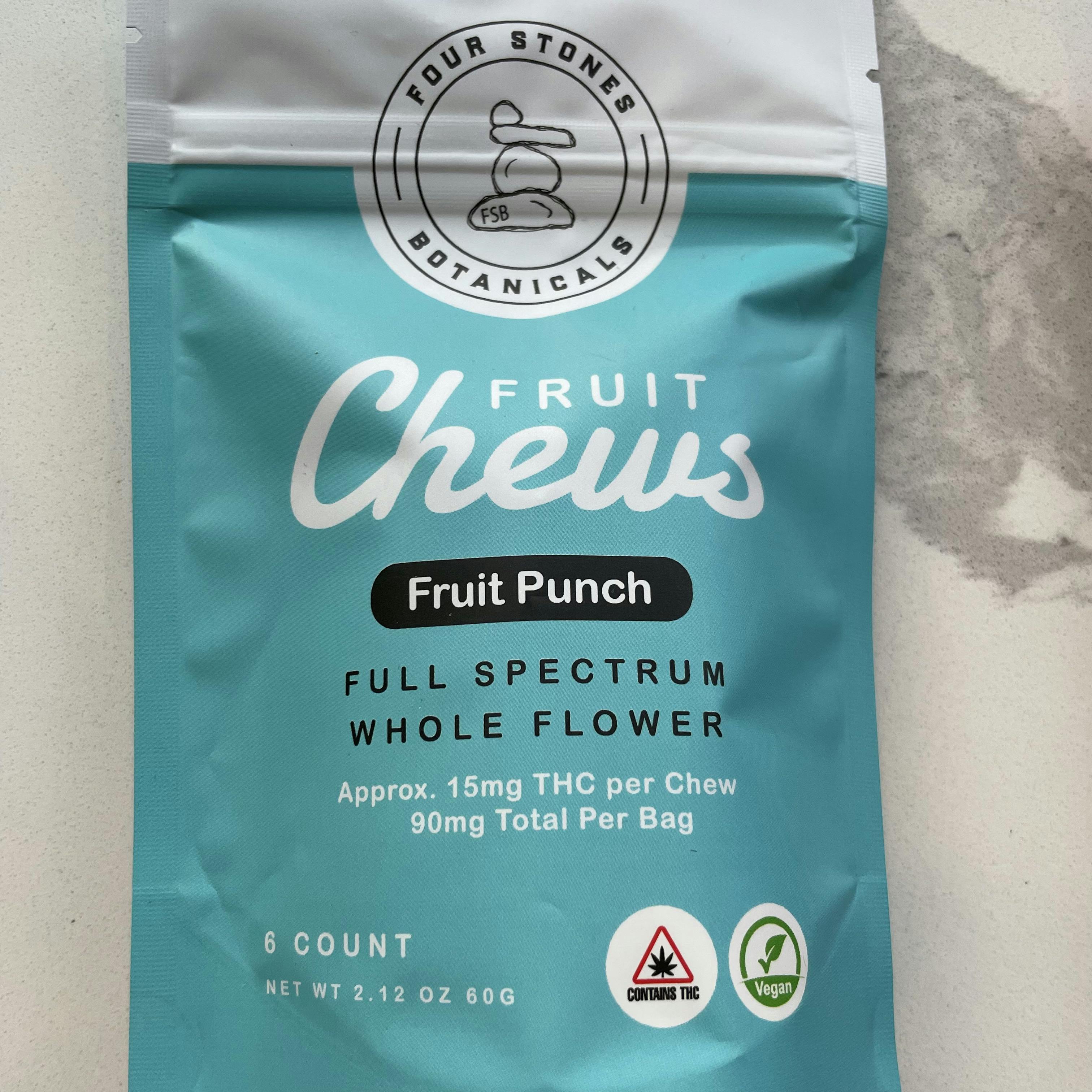 Four Stones Botanicals - Fruit Punch Fruit Chews (90mg Full Spectrum)