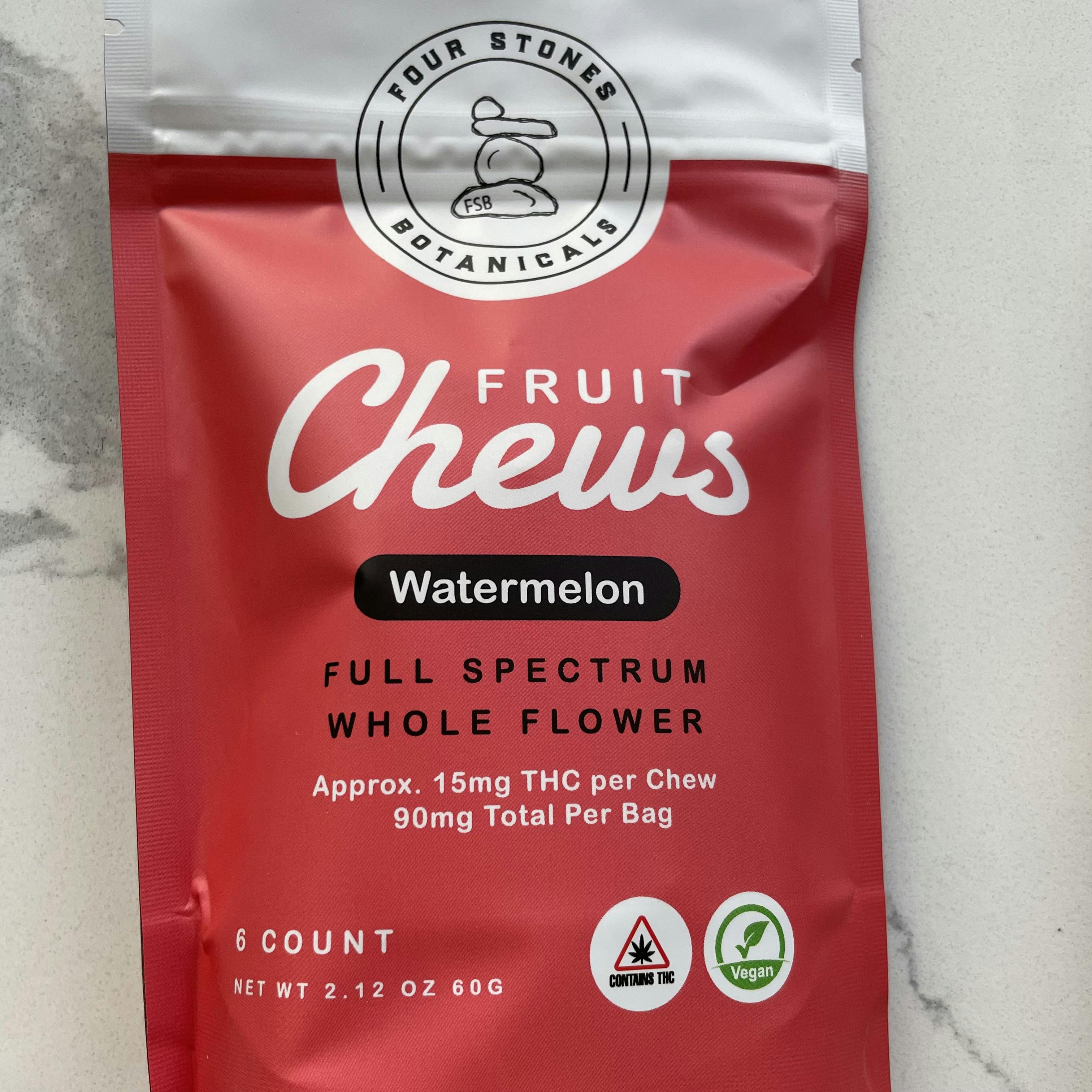 Four Stones Botanicals - Watermelon Fruit Chews (90mg Full Spectrum)