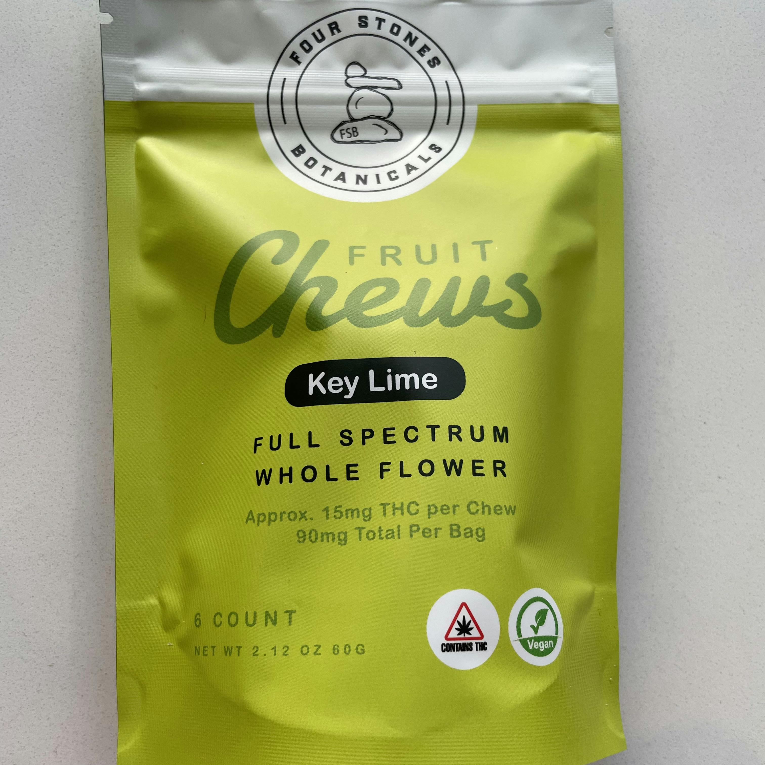 Four Stones Botanicals - Key Lime Fruit Chews (90mg Full Spectrum)