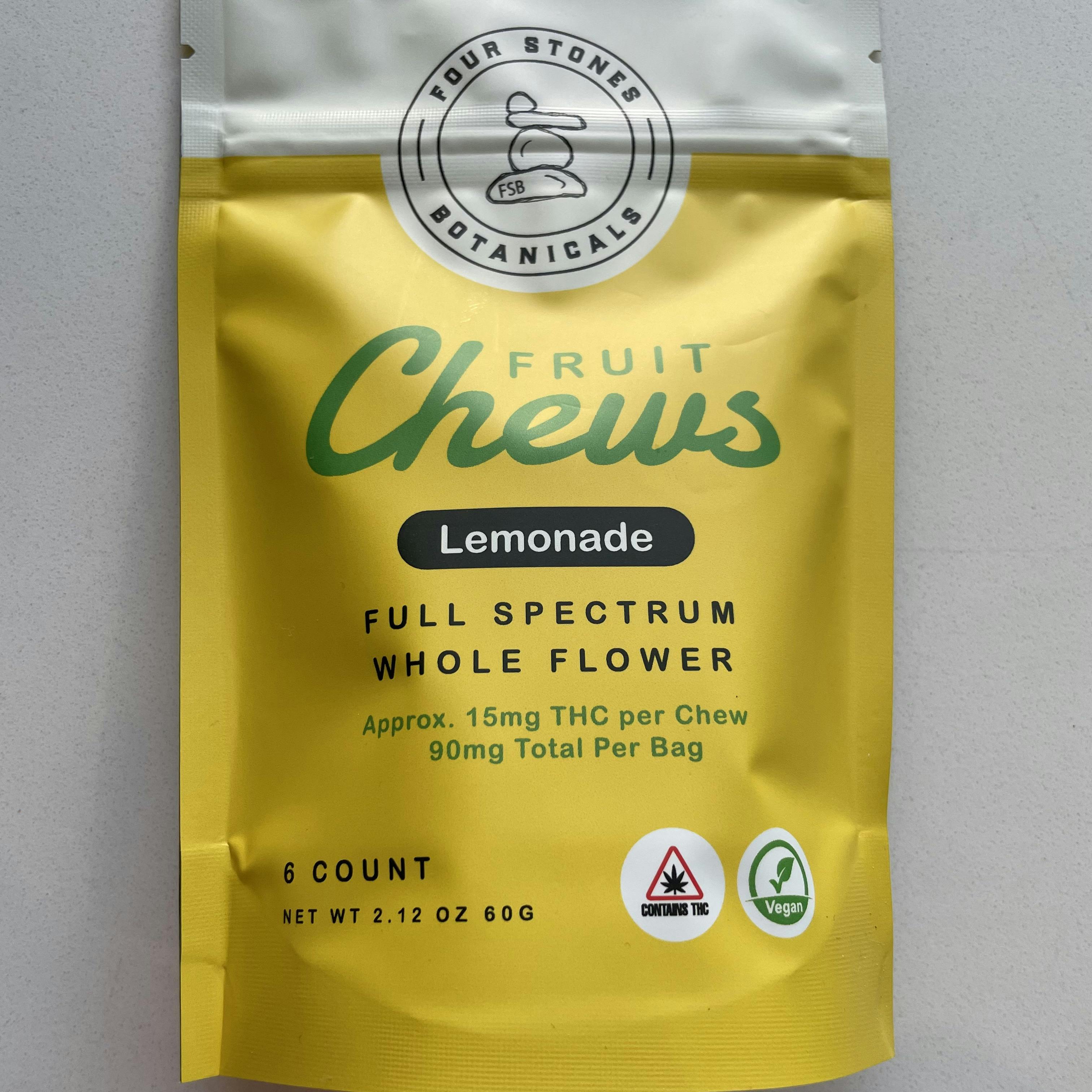 Four Stones Botanicals - Lemonade Fruit Chews (90mg Full Spectrum)