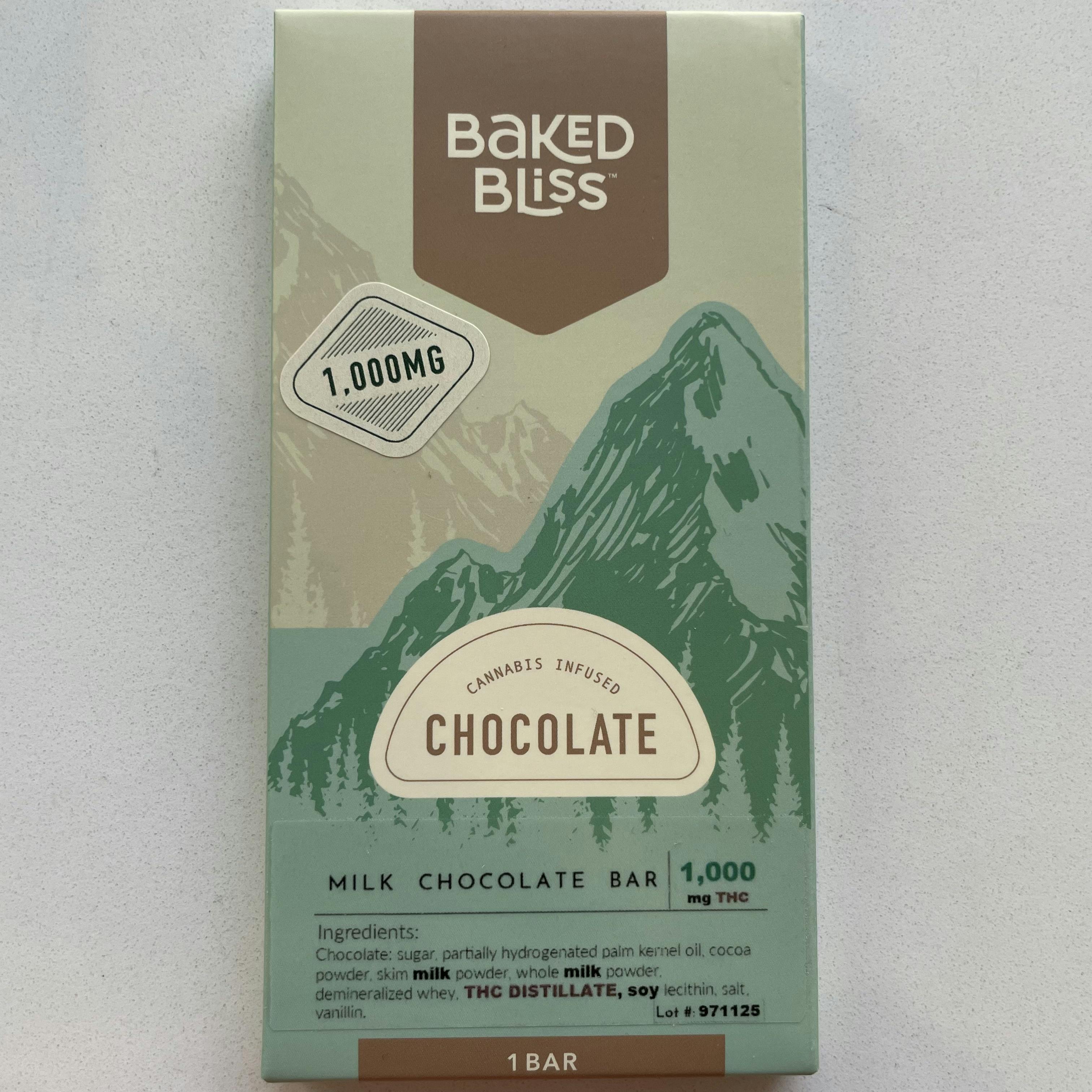 Baked Bliss - Milk Chocolate Bar (1000mg)