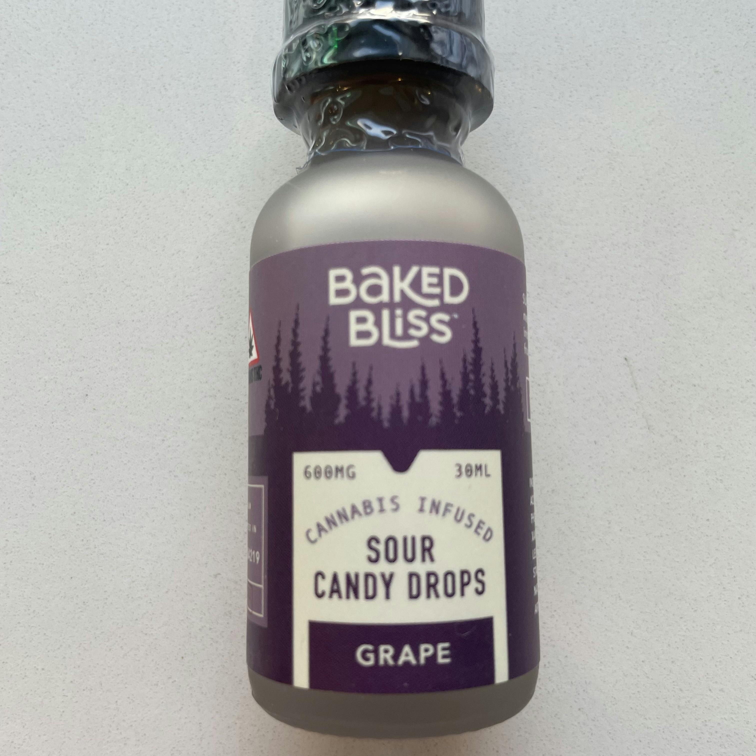 Baked Bliss - Grape Sour Candy Drops (600mg)